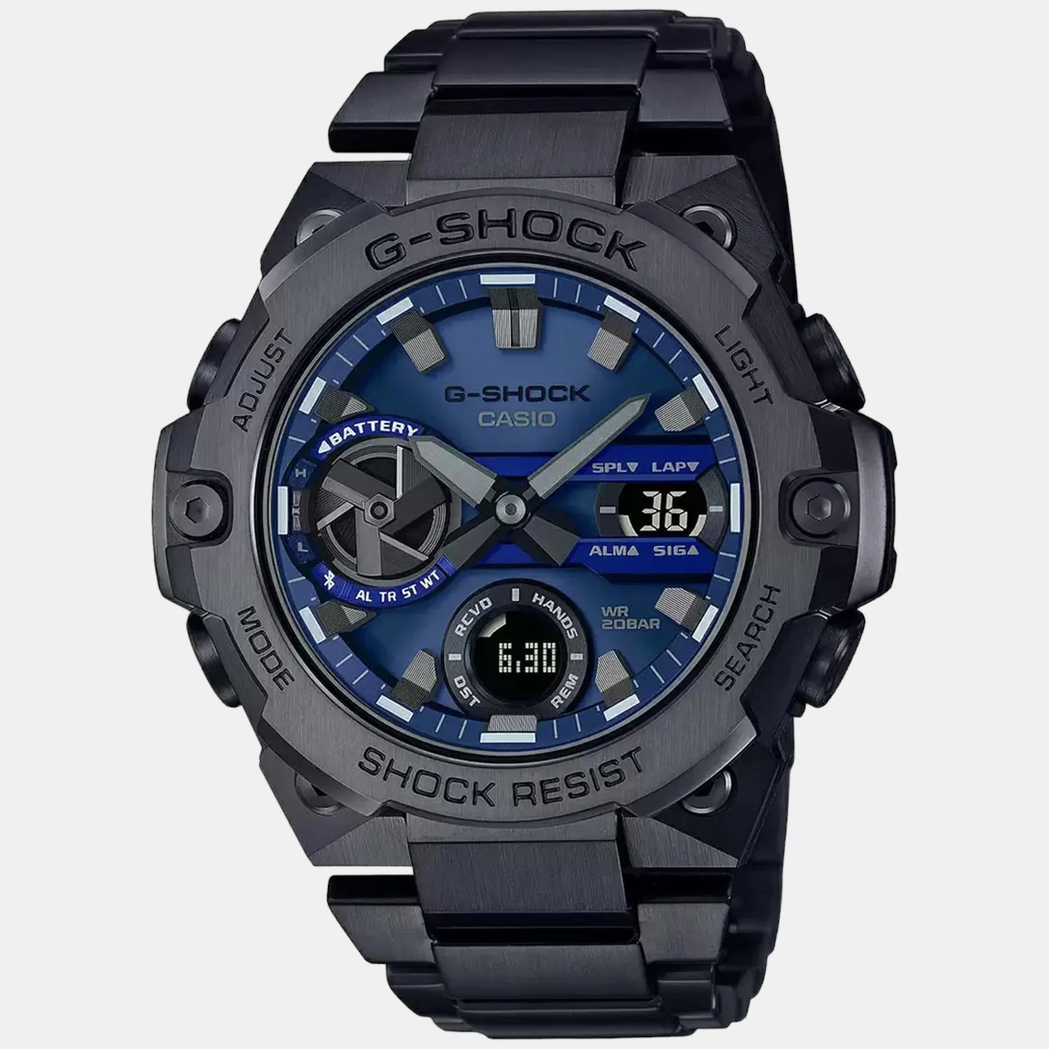 G-Shock Men Quartz Blue Dial Analog-Digital Stainless Steel Watch G1122 - Image 2