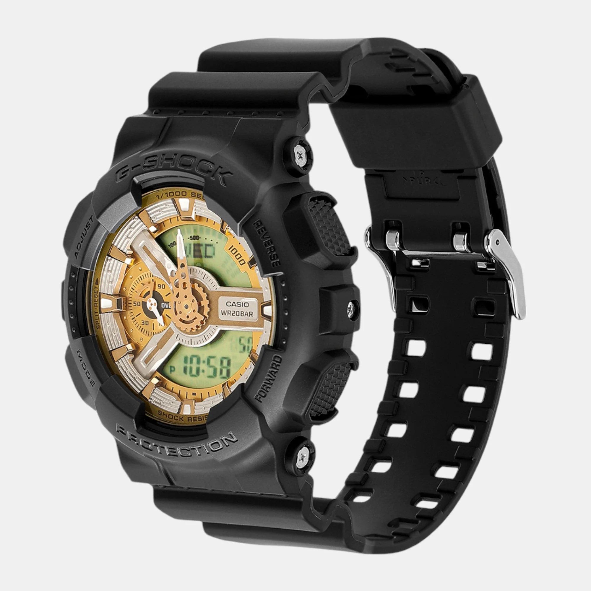G-Shock Men Quartz Gold Dial Analog-Digital Resin Watch G1520 - Image 3