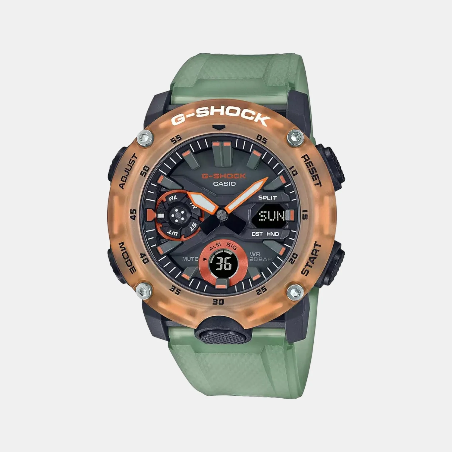 G-Shock Men Quartz Green Dial Digital Resin Watch G1114