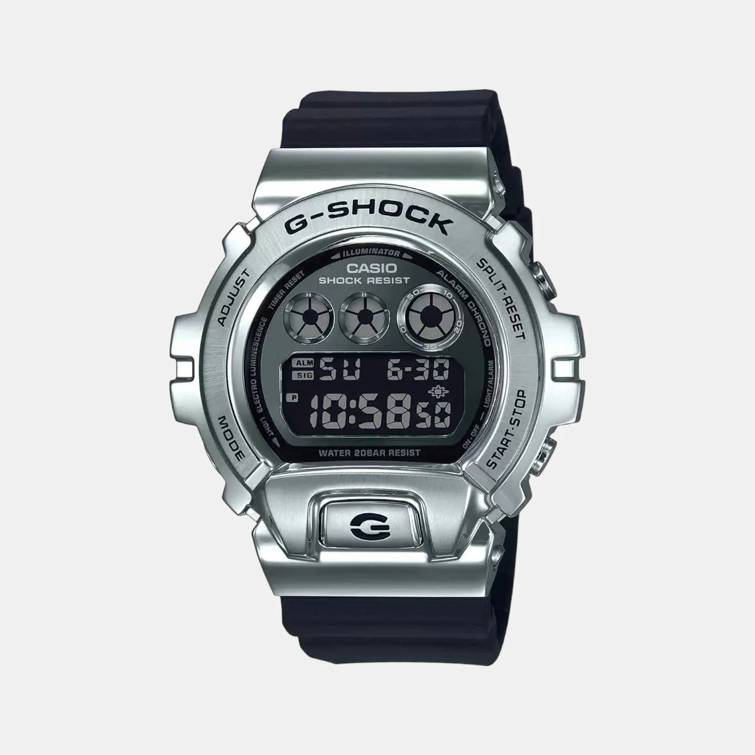 G-Shock Men Quartz Grey Dial Digital Resin Watch G1025