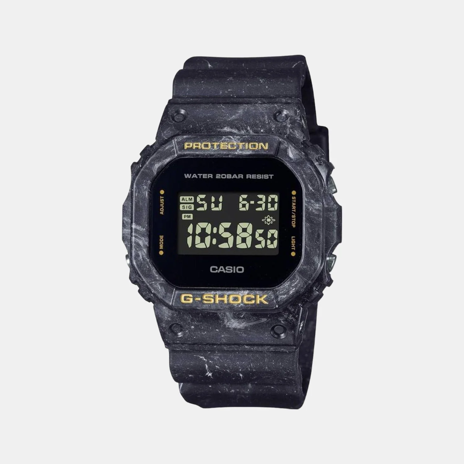 G-Shock Men Quartz Grey Dial Digital Resin Watch G1130