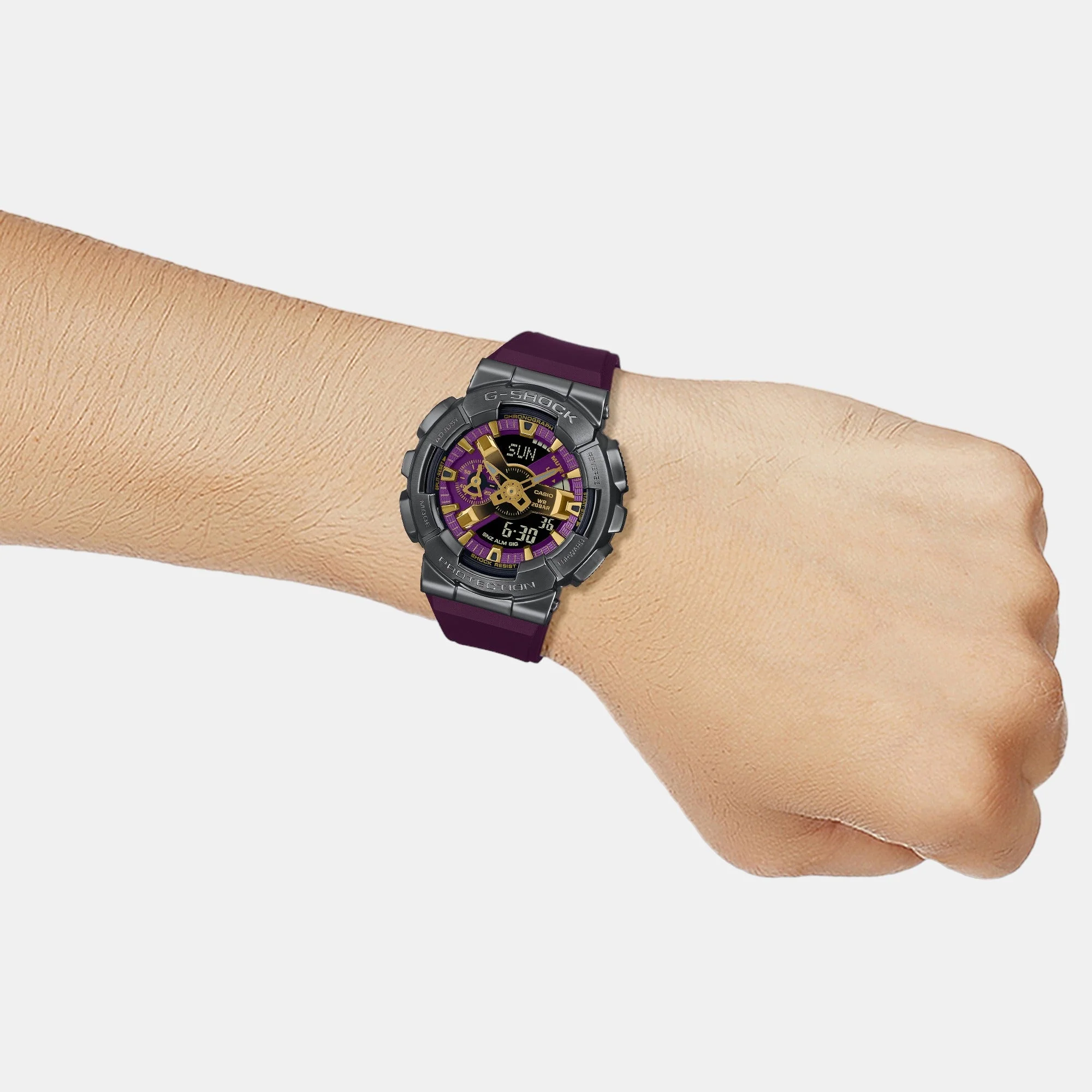 G-Shock Men Quartz Purple Dial Analog-Digital Resin Watch G1435 - Image 7