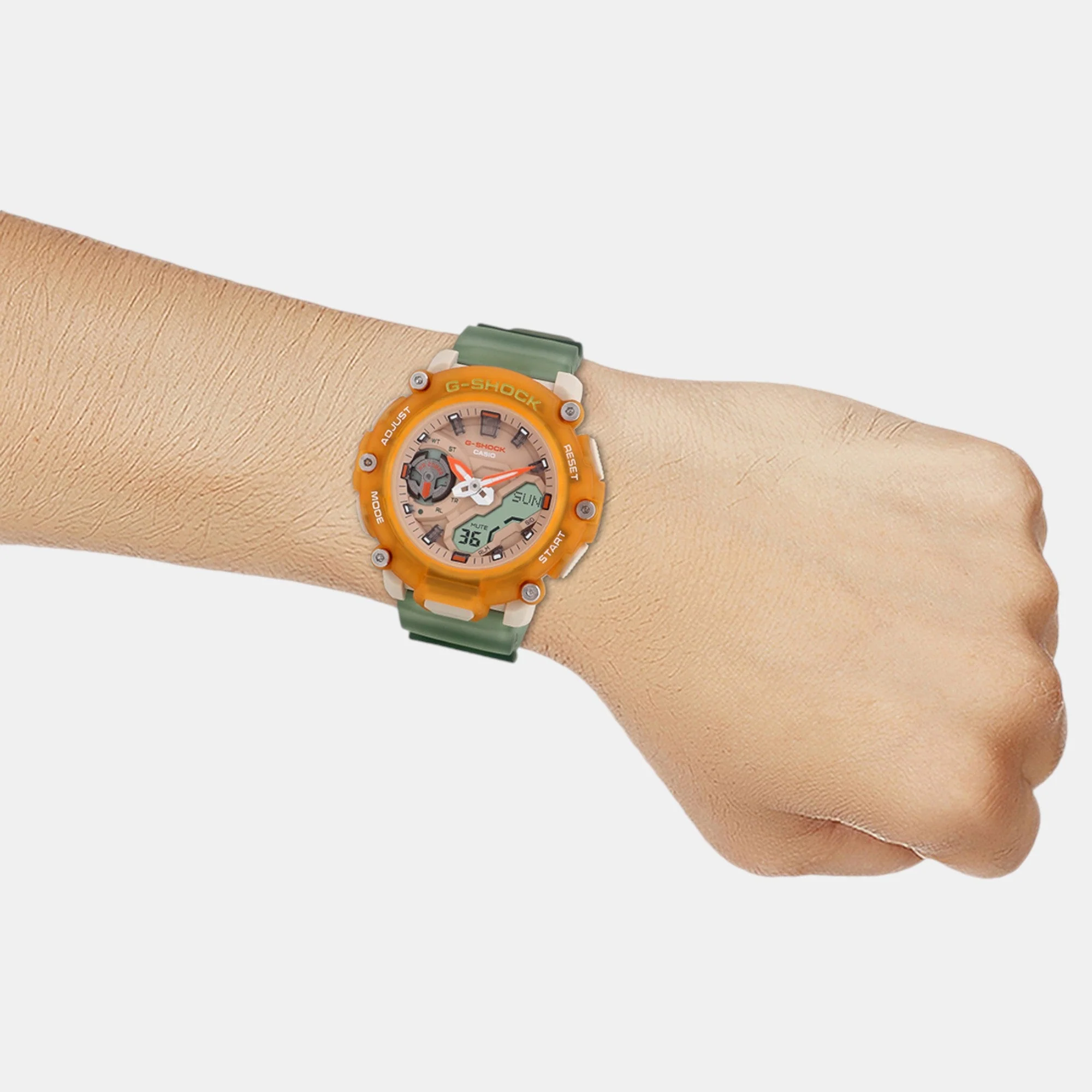 G-Shock Women Quartz Orange Dial Analog-Digital Resin Watch G1422 - Image 8