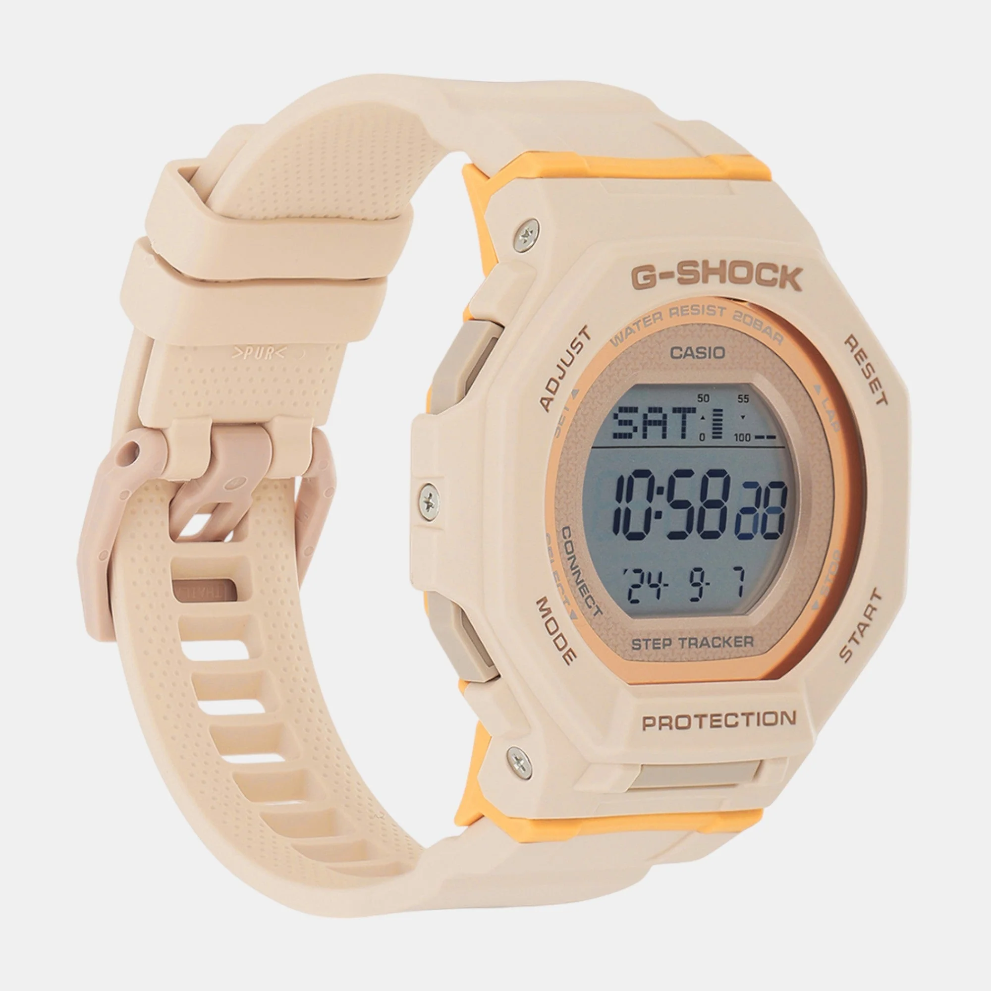 G-Shock Women Quartz Orange Dial Digital Resin Watch G1619 - Image 2