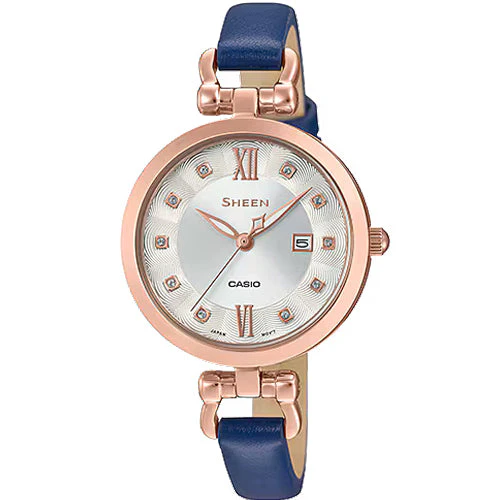 Casio Sheen Silver Dial Women 30mm SX258 SHE-4055PGL-7A