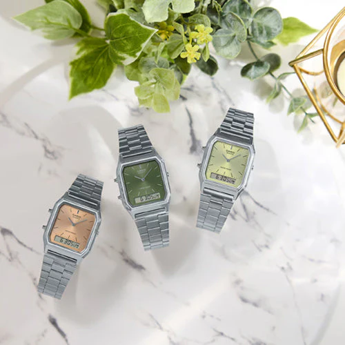Casio Vintage Green Dial Unisex 29.8mm AD280 AQ-230A-9AMQY - Image 3