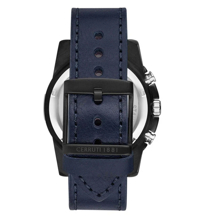 Cerruti Blue Leather