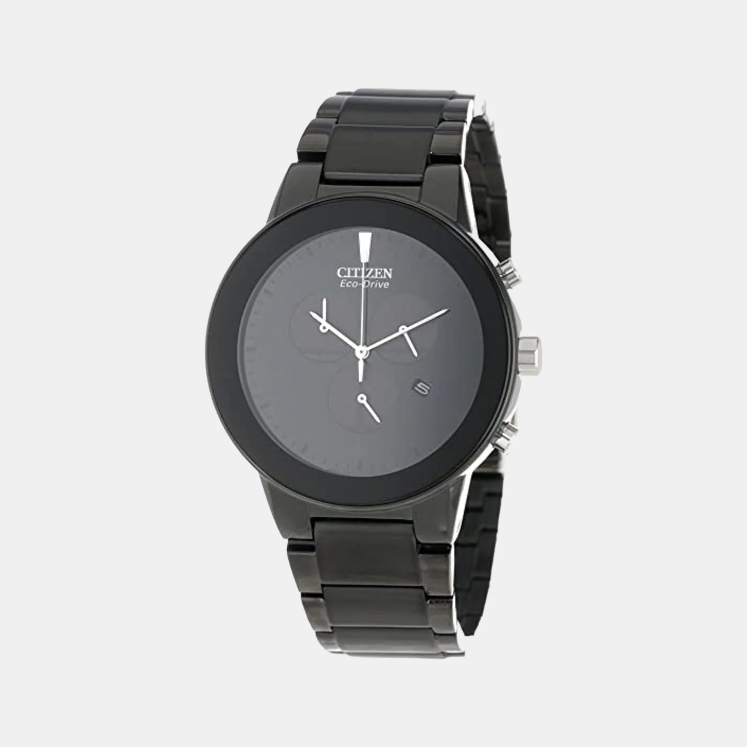 Axiom Men Quartz Black Dial Chronograph Stainless Steel Watch AT2245-57E
