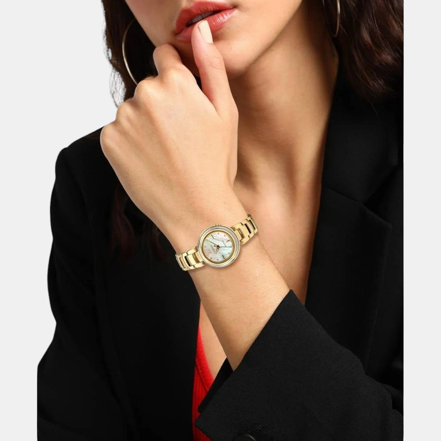 Citizen L Women Eco-Drive White Dial Analog Stainless Steel Watch EM0334-54D - Image 3
