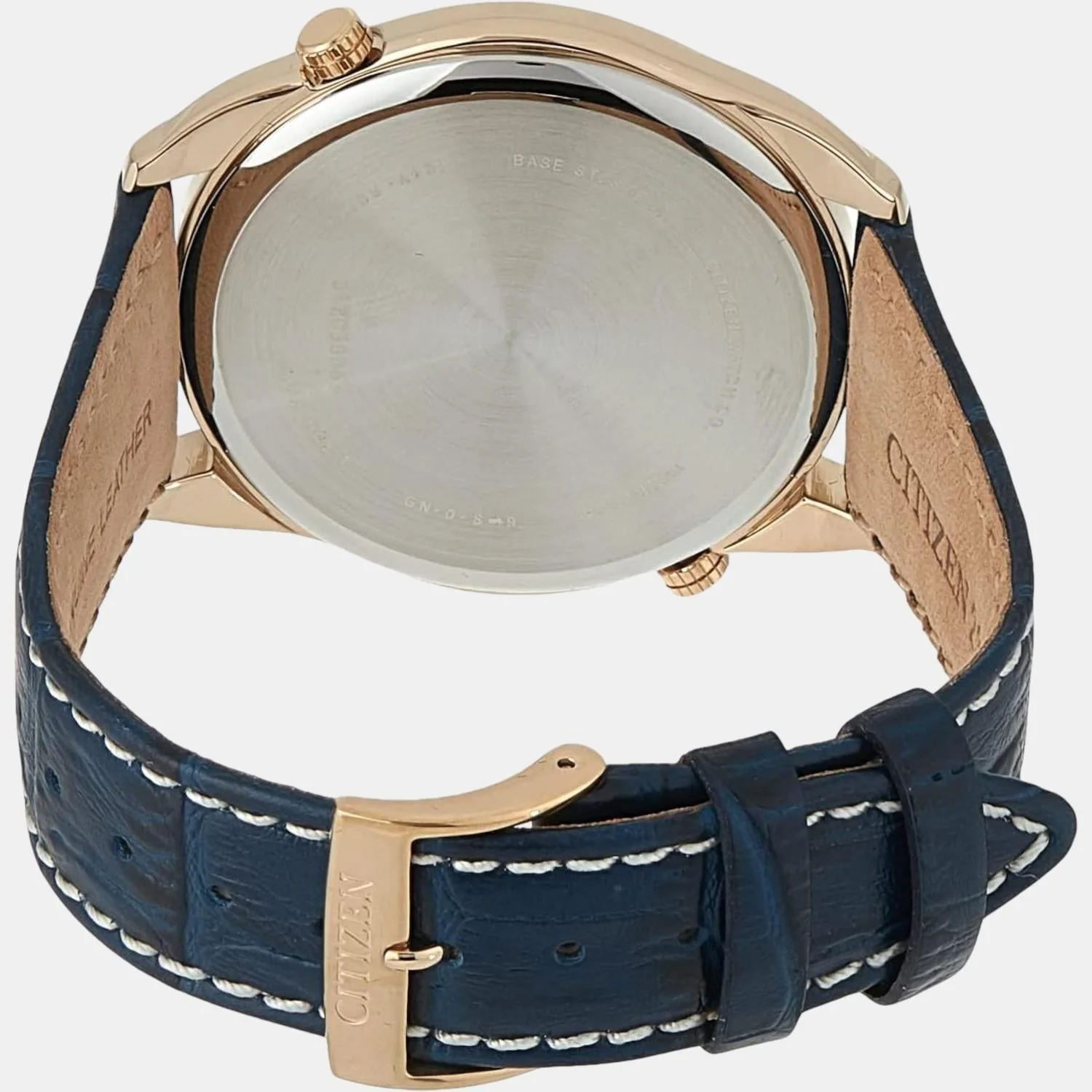 Dual Time Men Quartz Blue Dial Chronograph Leather Watch AO3033-00L - Image 2