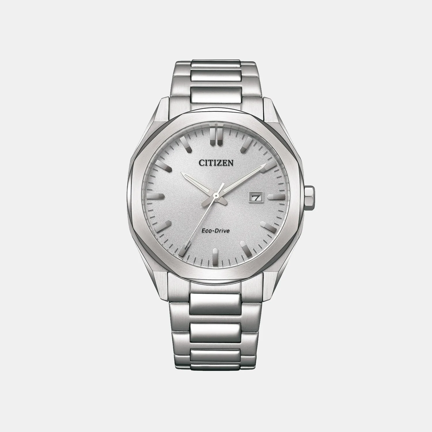 Eco-Drive Men Eco-Drive White Dial Analog Stainless Steel Watch BM7600-81A