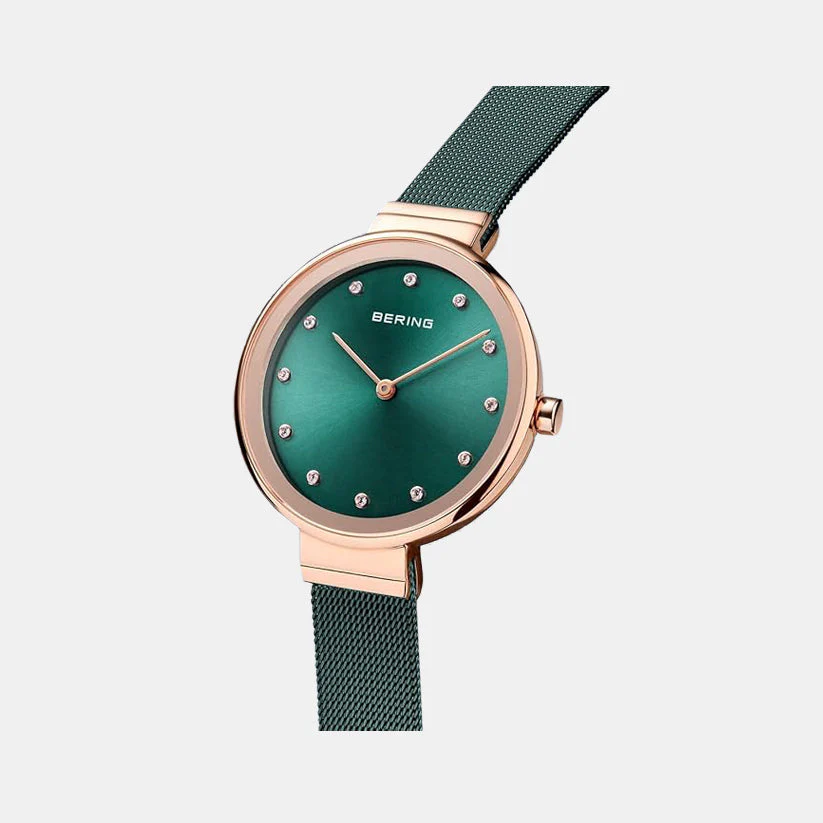 Classic Women Green Analog Stainless Steel Watch 12034-868 - Image 3