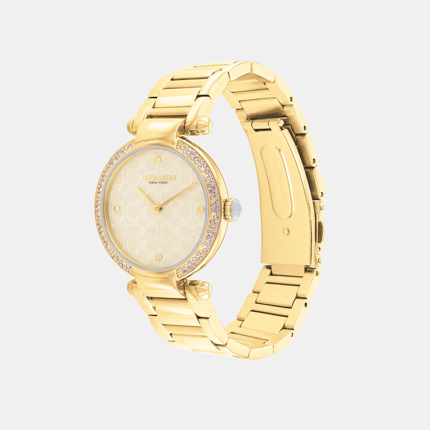 Cary Women Quartz Beige Mother Of Pearl Dial Analog Stainless Steel Watch 14504183 - Image 2