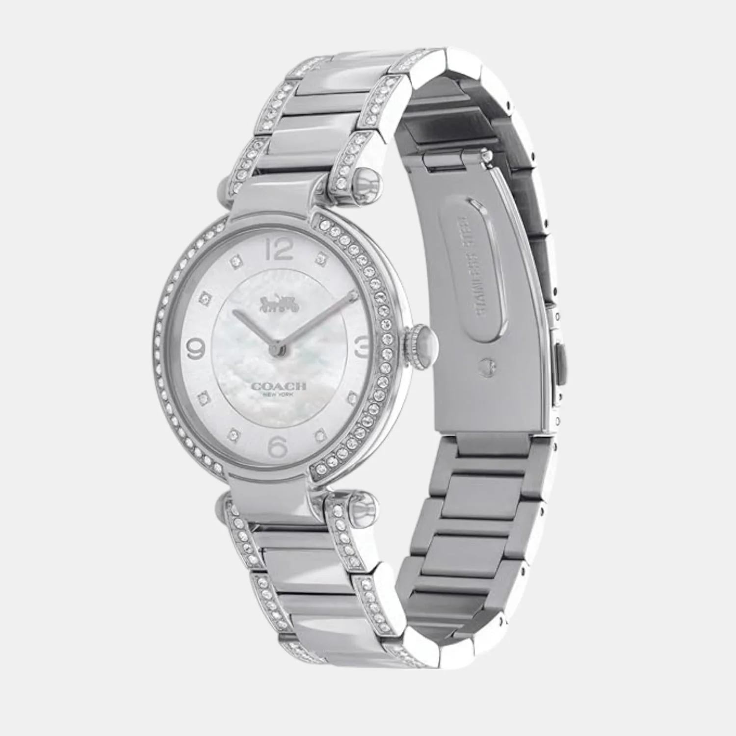 Cary Women Quartz Silver Mother Of Pearl Dial Analog Stainless Steel Watch 14503830 - Image 2