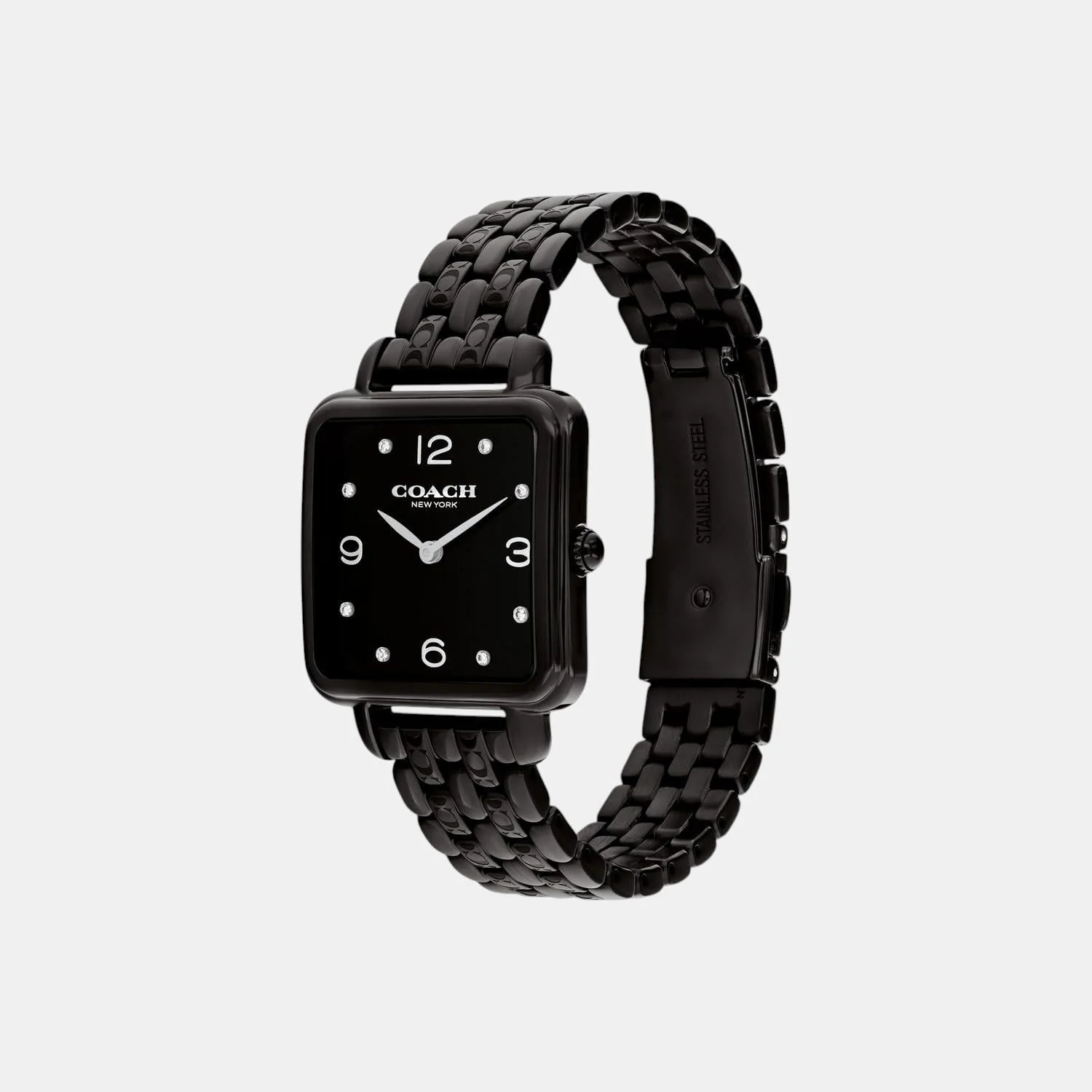 Cass Women Quartz Black Dial Analog Stainless Steel Watch 14504533 - Image 2