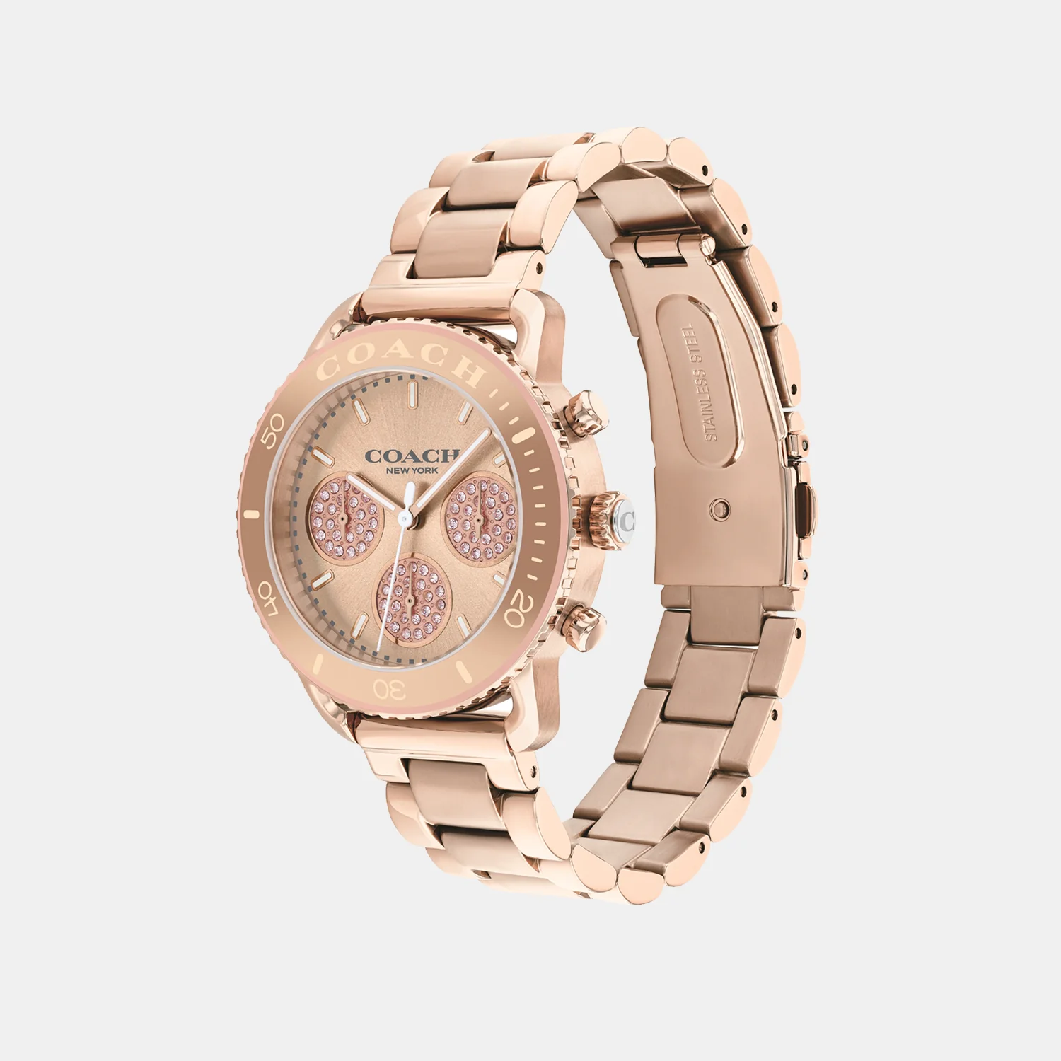 Cruiser Women Quartz Rose Gold Dial Chronograph Stainless Steel Watch 14504255 - Image 2