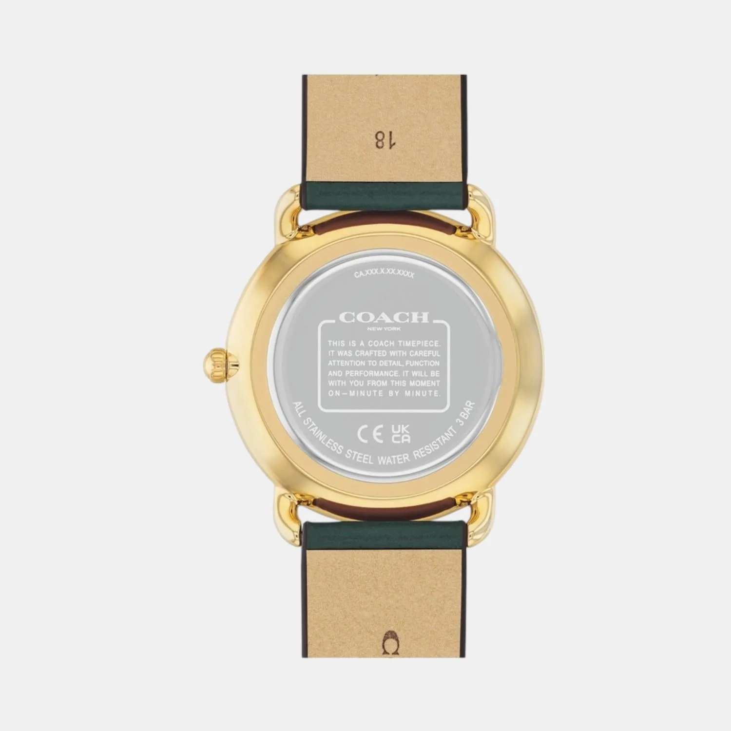 Elliot Women Quartz Gold Dial Analog Leather Watch 14504202 - Image 3