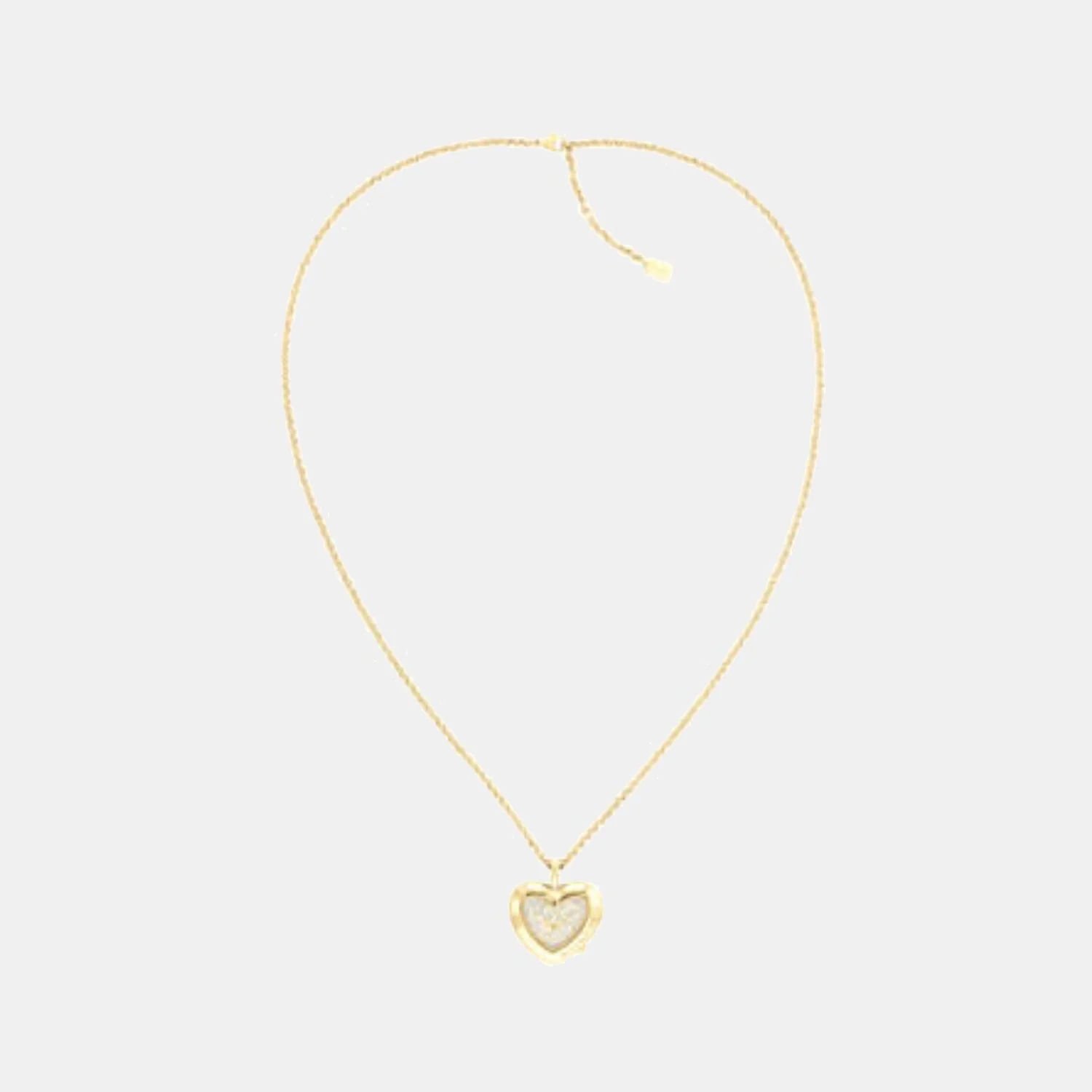 Heart Watch Necklace Women Quartz Thin Gold Dial Analog Stainless Steel Watch 14504513