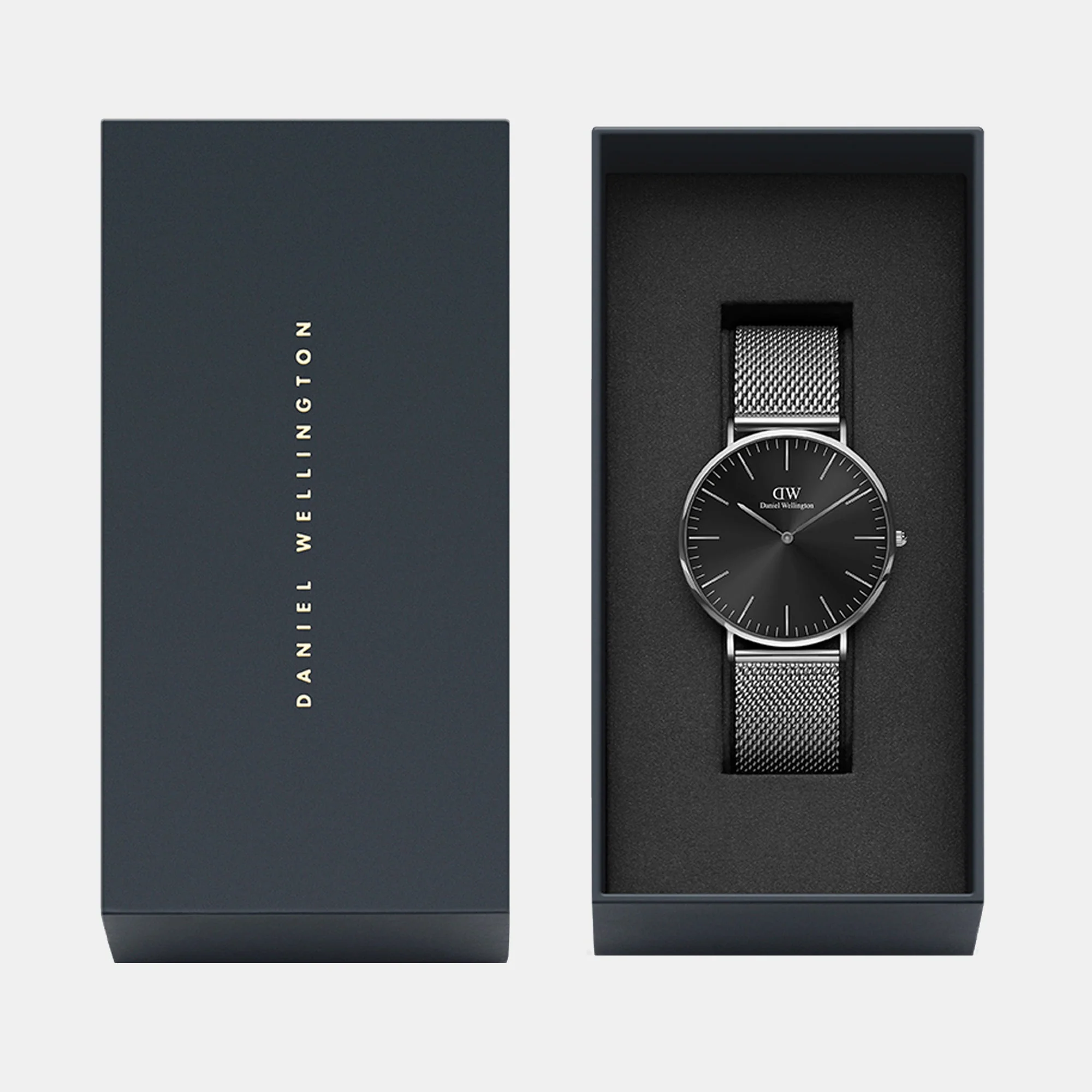 Classic Men Quartz Black Dial Analog Stainless Steel Watch DW00100629K - Image 4