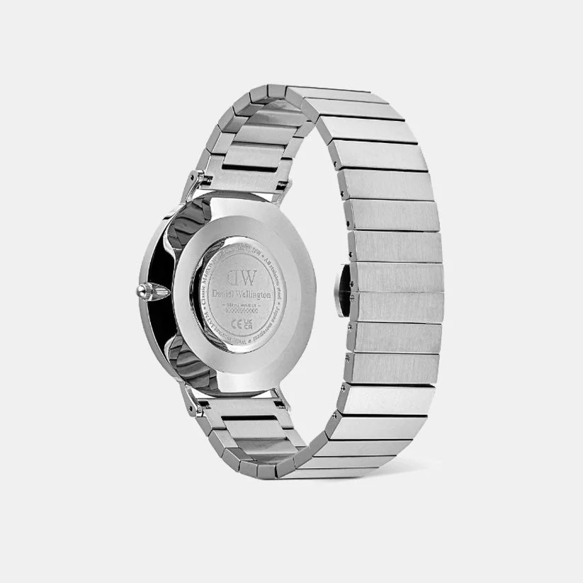 Classic Men Quartz Black Dial Analog Stainless Steel Watch DW00100774 - Image 3