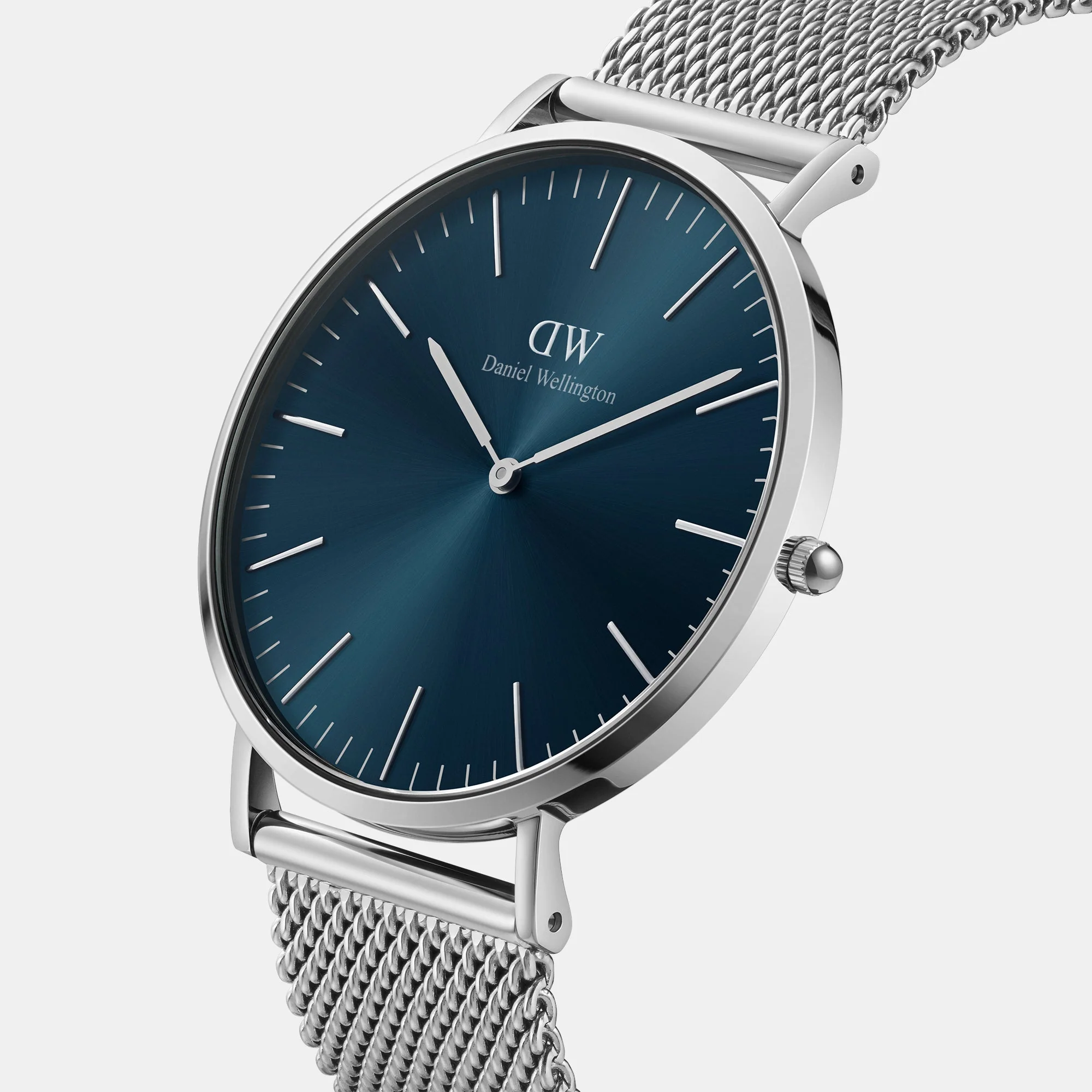 Classic Men Quartz Blue Dial Analog Stainless Steel Watch DW00100628K - Image 2