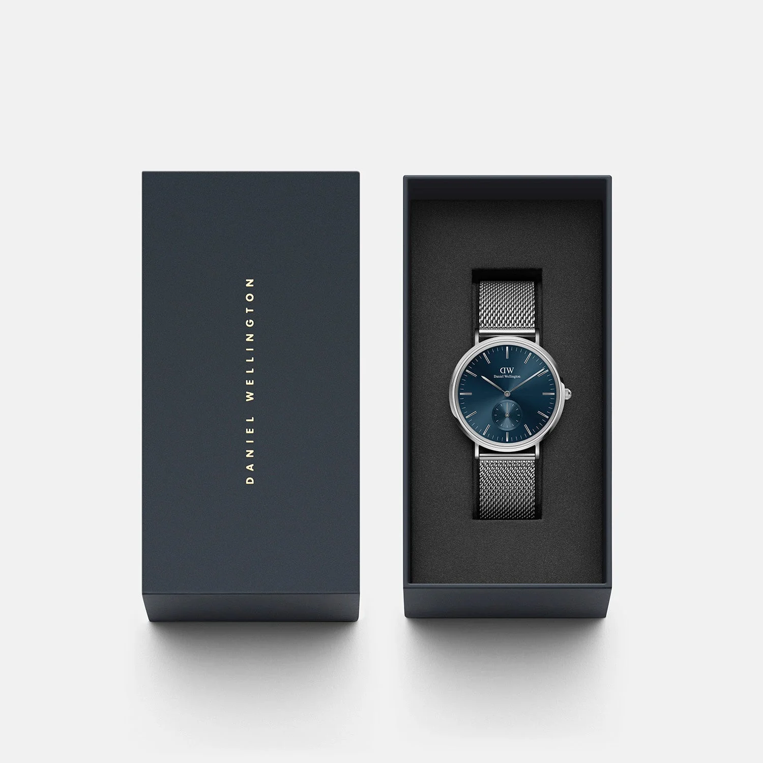 Classic Men Quartz Blue Dial Analog Stainless Steel Watch DW00100710K - Image 5