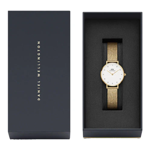 Daniel Wellington Petite Lumine Pressed Evergold Eggshell White Dial Women 28mm DW00100604 - Image 3
