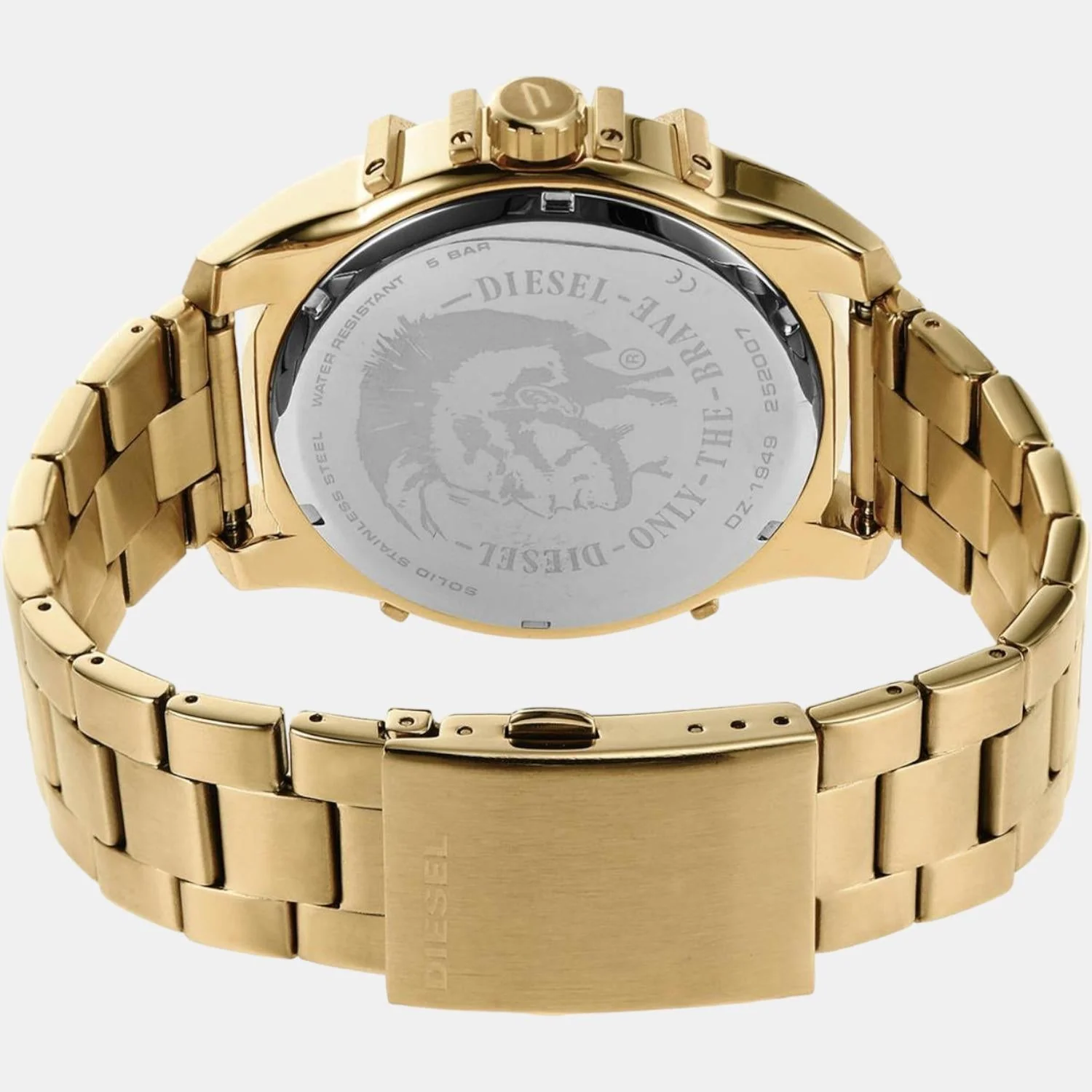 Caged Men Quartz Black Dial Analog Stainless Steel Watch DZ1949 - Image 2