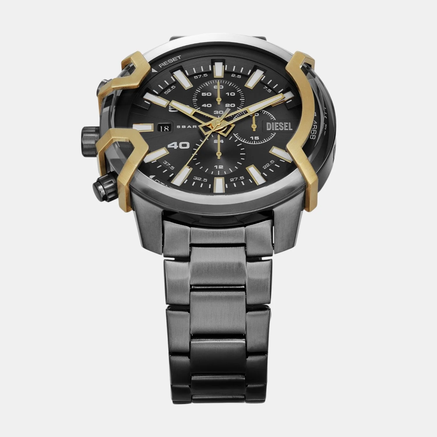 Griffed Men Quartz Grey Dial Chronograph Stainless Steel Watch DZ4668 - Image 2