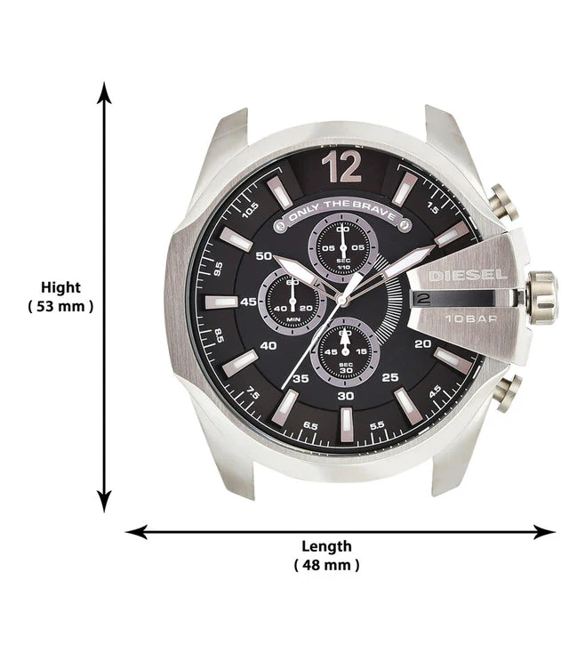Diesel Mega Chief Grey Dial Men 59mm