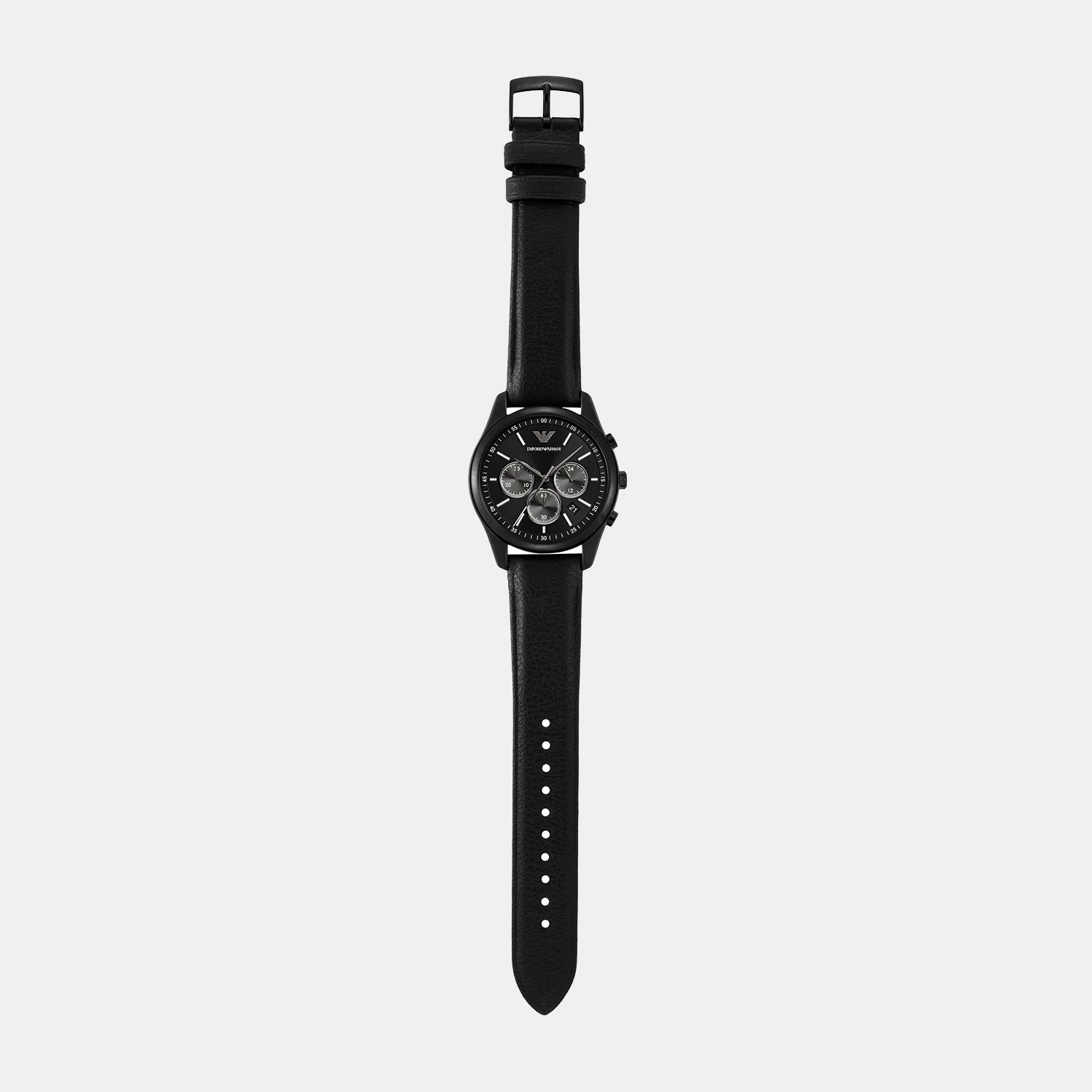 Antonio Men Quartz Black Dial Chronograph Leather Watch AR11583 - Image 6
