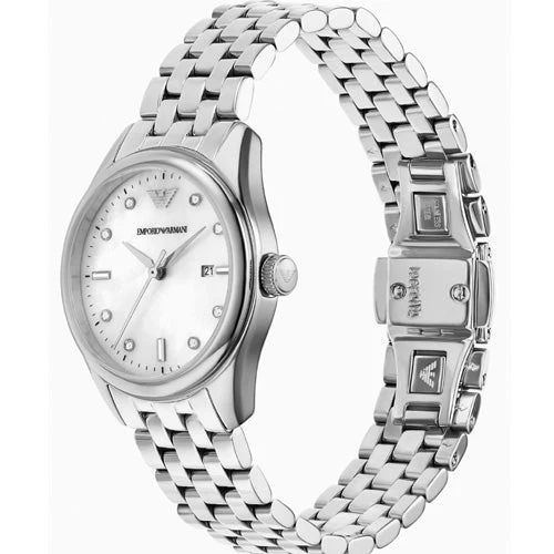 Emporio Armani Classic White Mother-Of-Pearl Dial Women 32mm AR11614 - Image 2