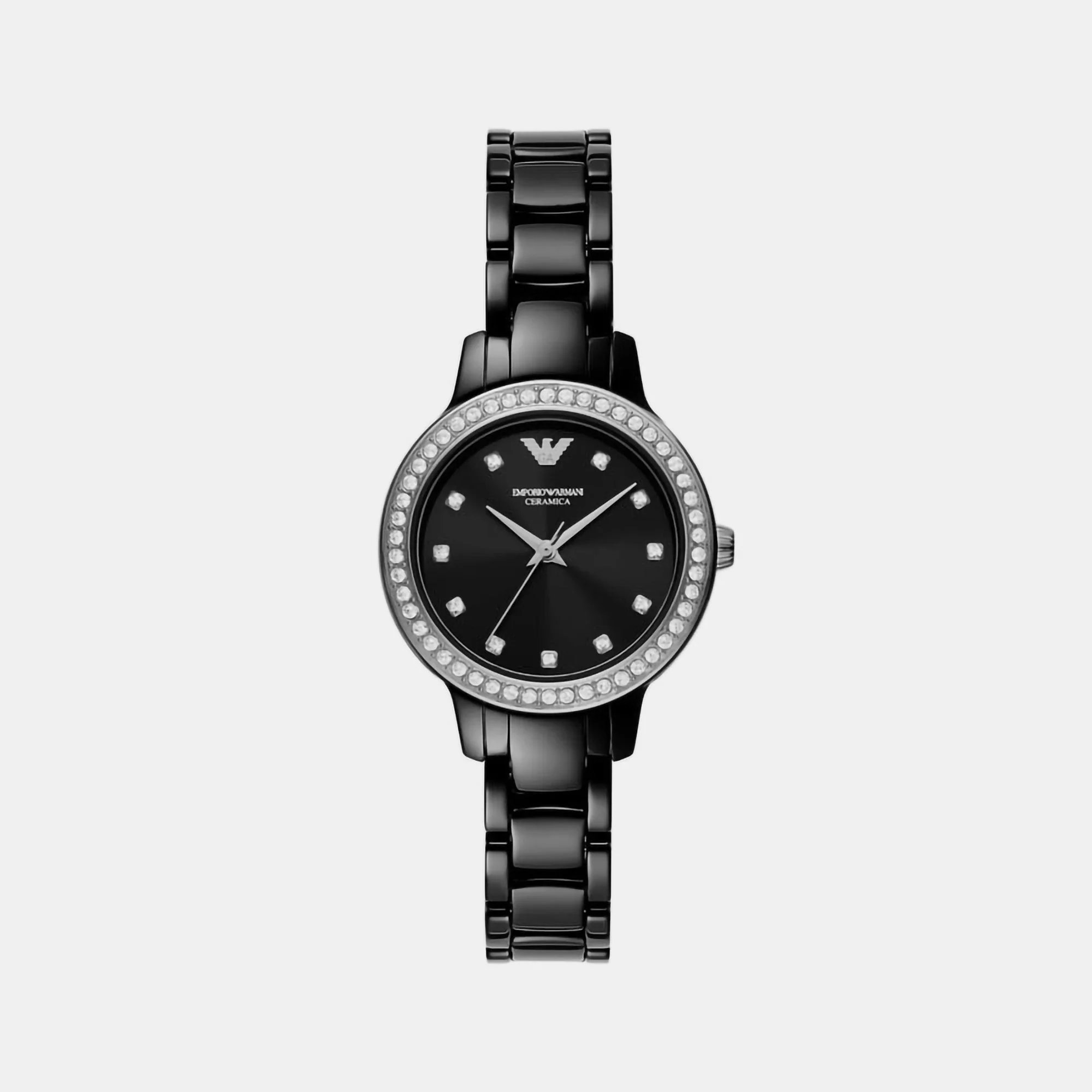 Cleo Women Quartz Black Dial Analog Ceramic Watch AR70008