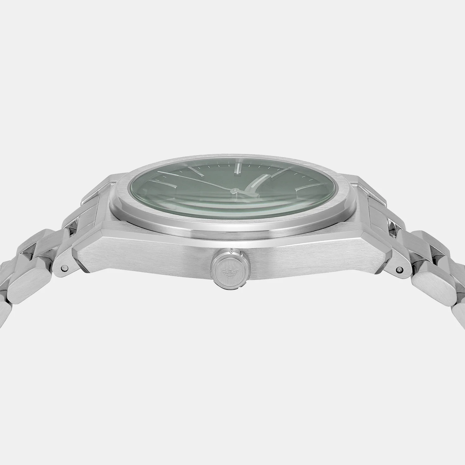 Federico Men Quartz Green Dial Analog Stainless Steel Watch AR11621 - Image 3