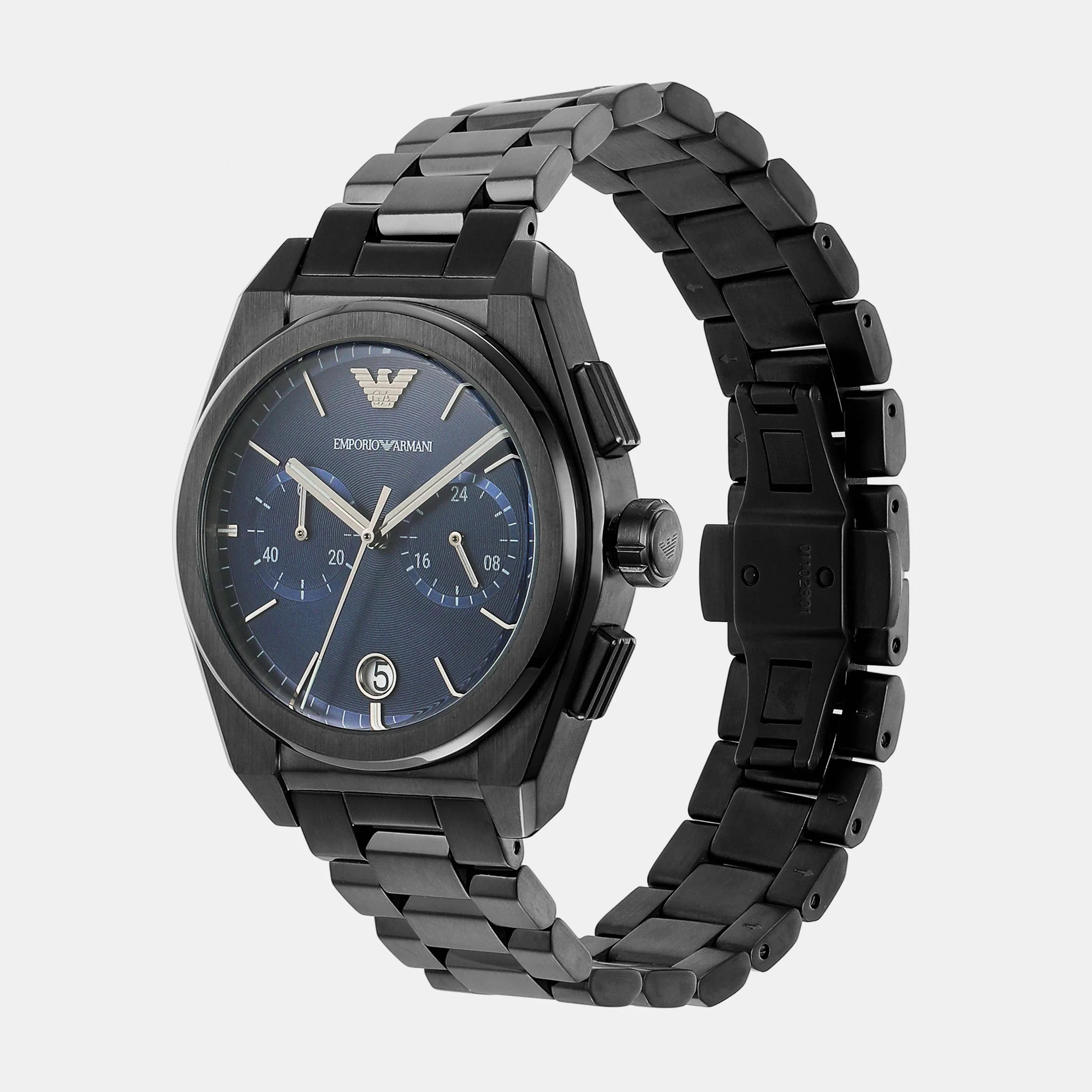 Federico Men Quartz Grey Dial Chronograph Stainless Steel Watch AR11561 - Image 3