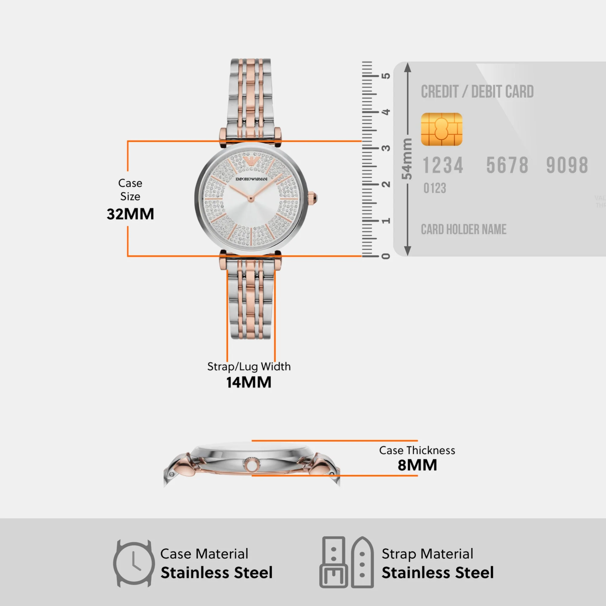Gianni T-B Women Quartz Silver Dial Analog Stainless Steel Watch AR11537 - Image 4