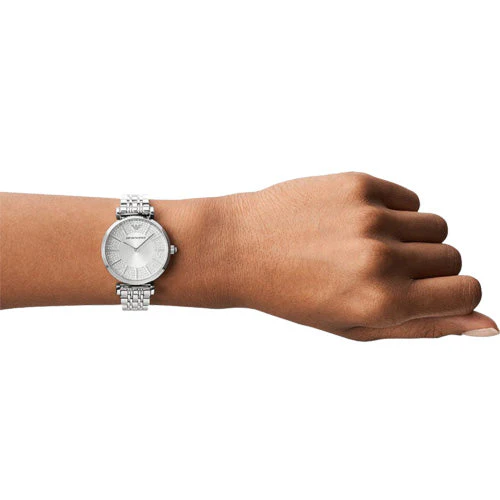 Emporio Armani Gianni T-Bar Silver Dial Women 32mm - Image 3