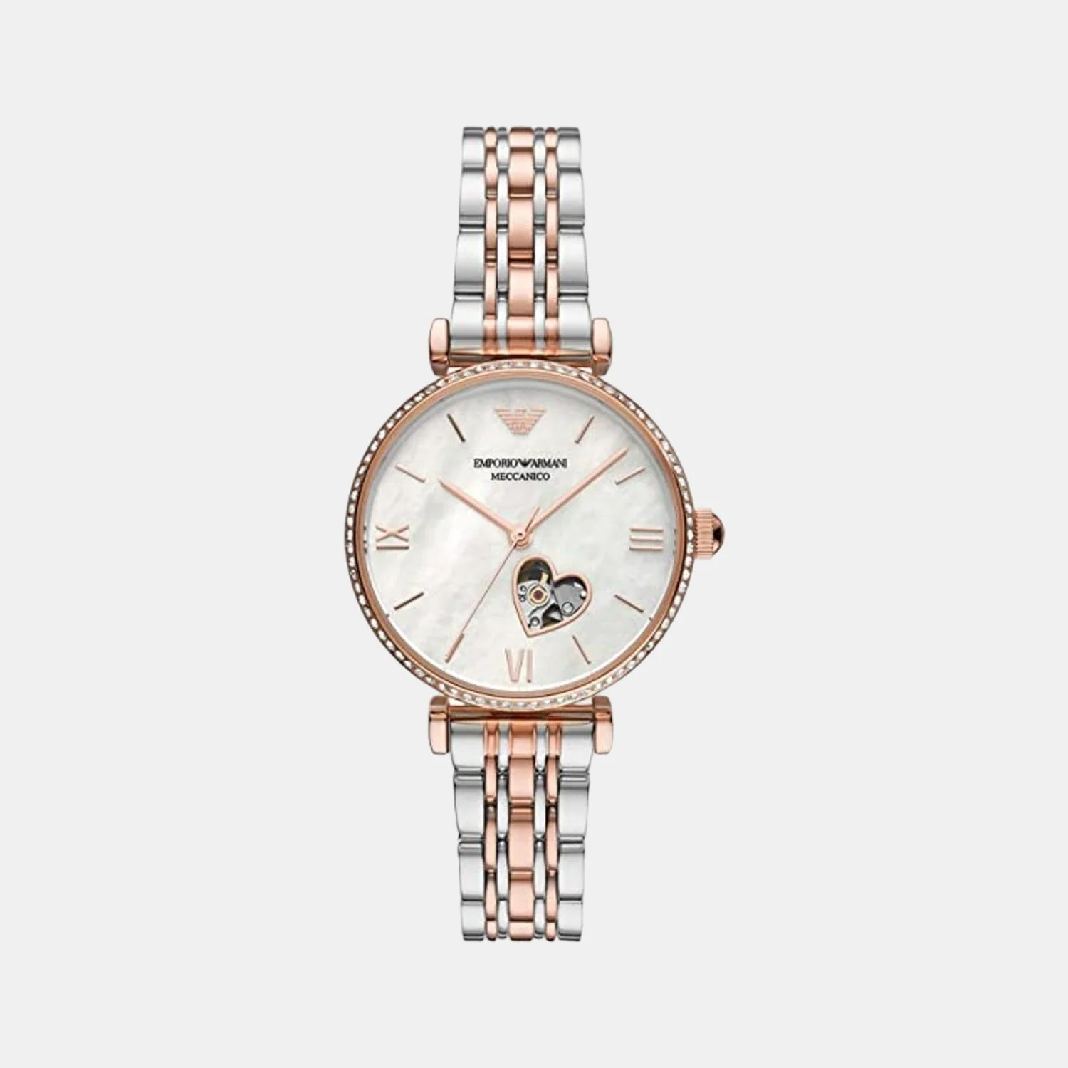 Gianni T-Bar Women Automatic White Dial Analog Stainless Steel Watch AR60049