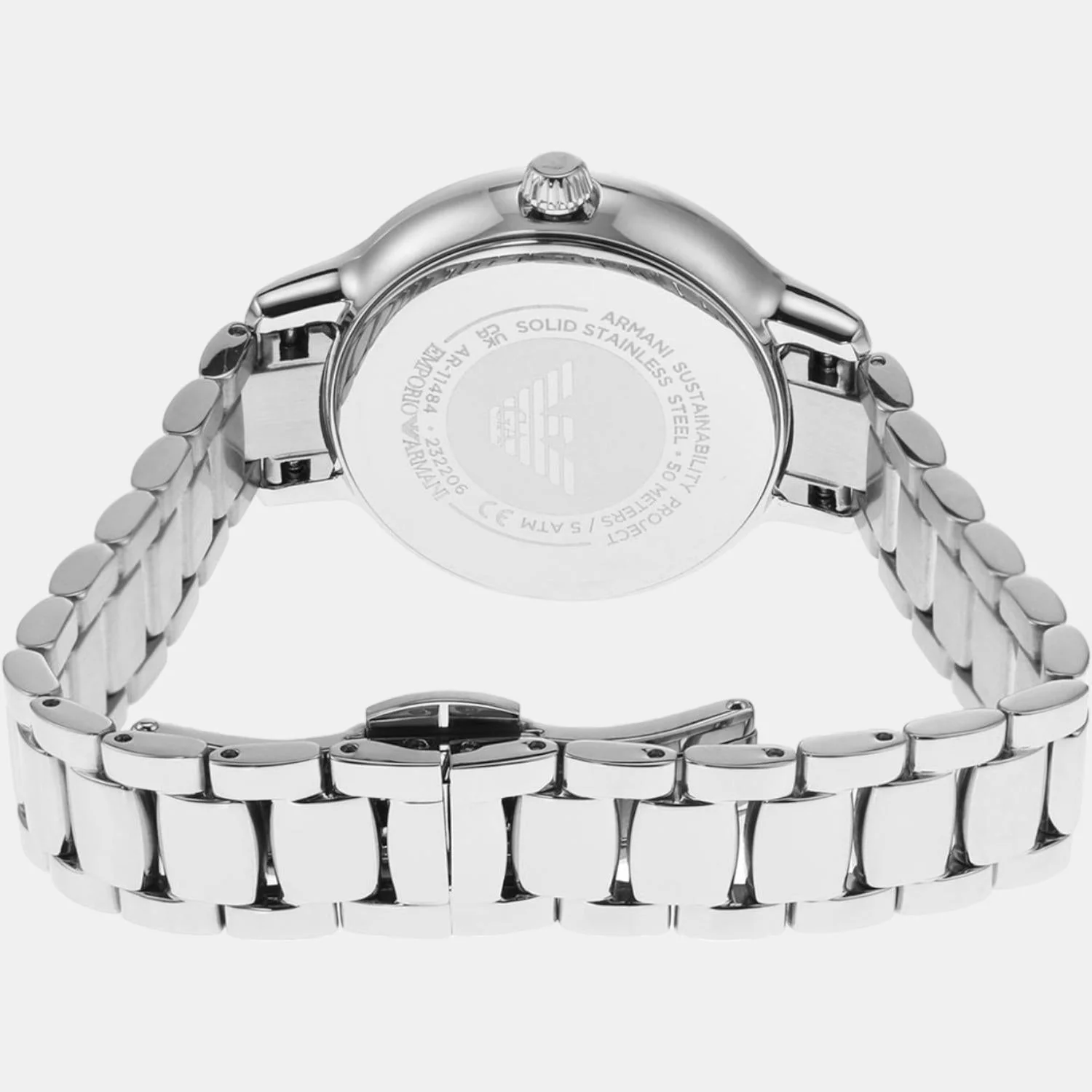 helios (Cleo) Women Quartz Silver Dial Analog Stainless Steel Watch AR11484 - Image 2