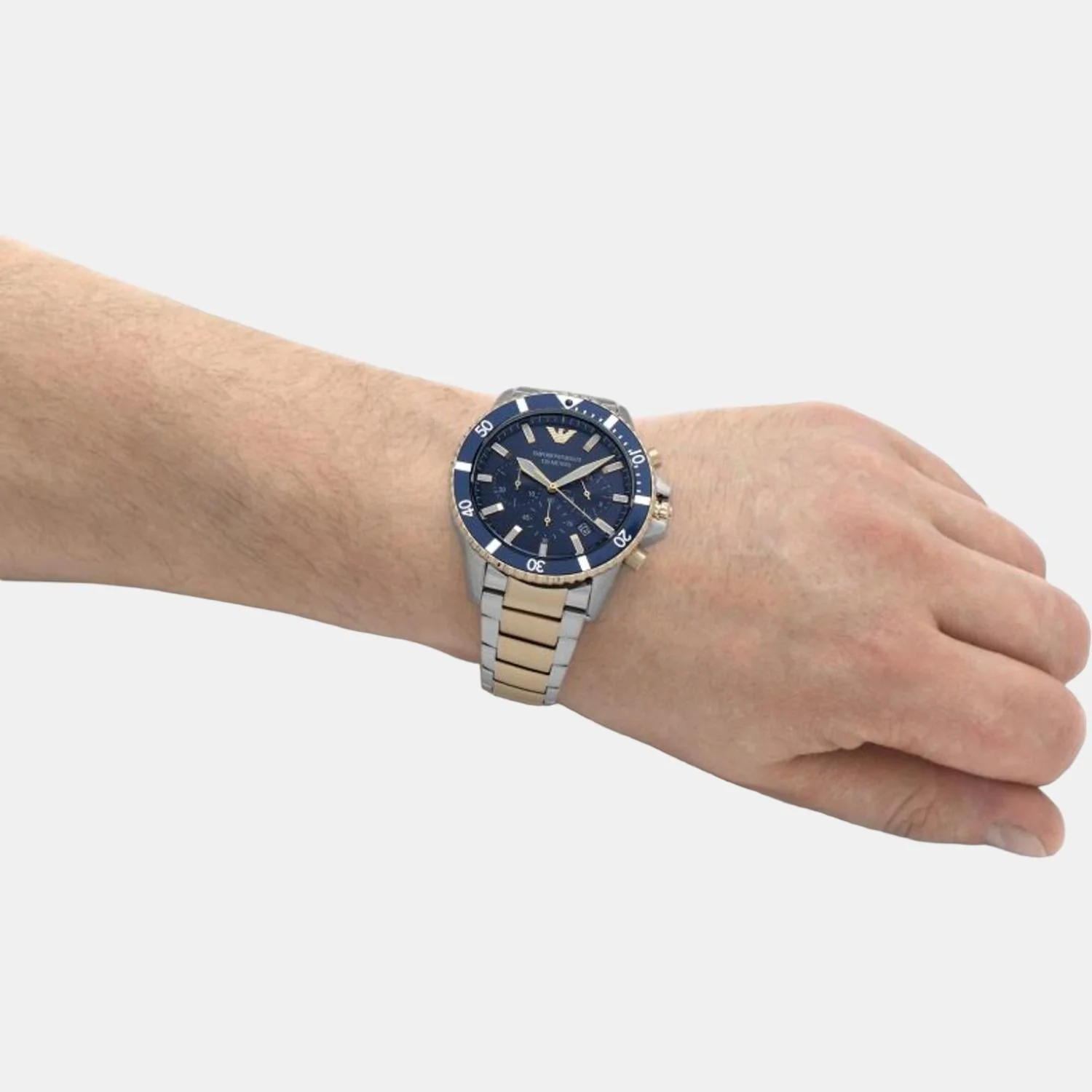 Helios (World Explorer) Men Quartz Blue Dial Chronograph Stainless Steel Watch AR11362 - Image 4