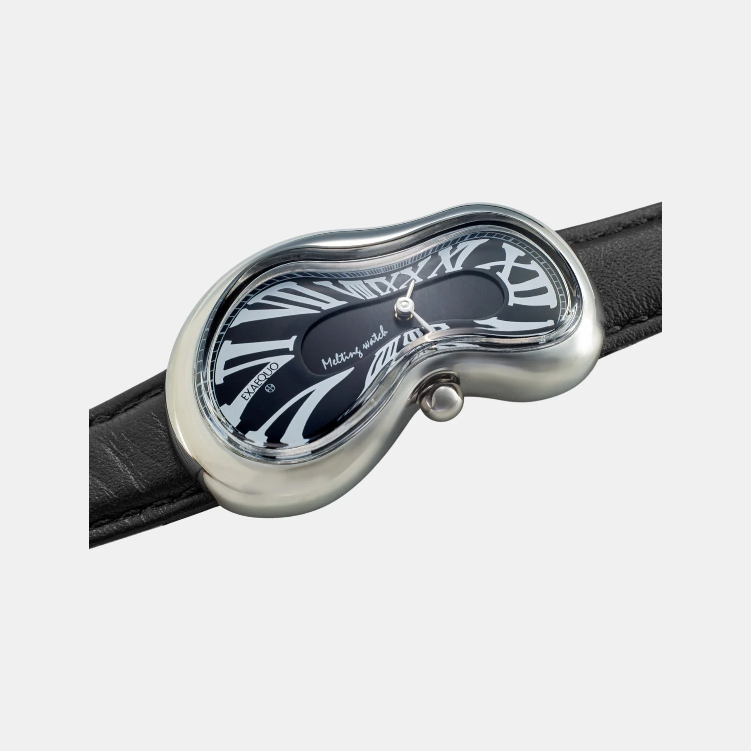 Classic Unisex Quartz Black Dial Analog Leather Watch EX0001.0001 - Image 2