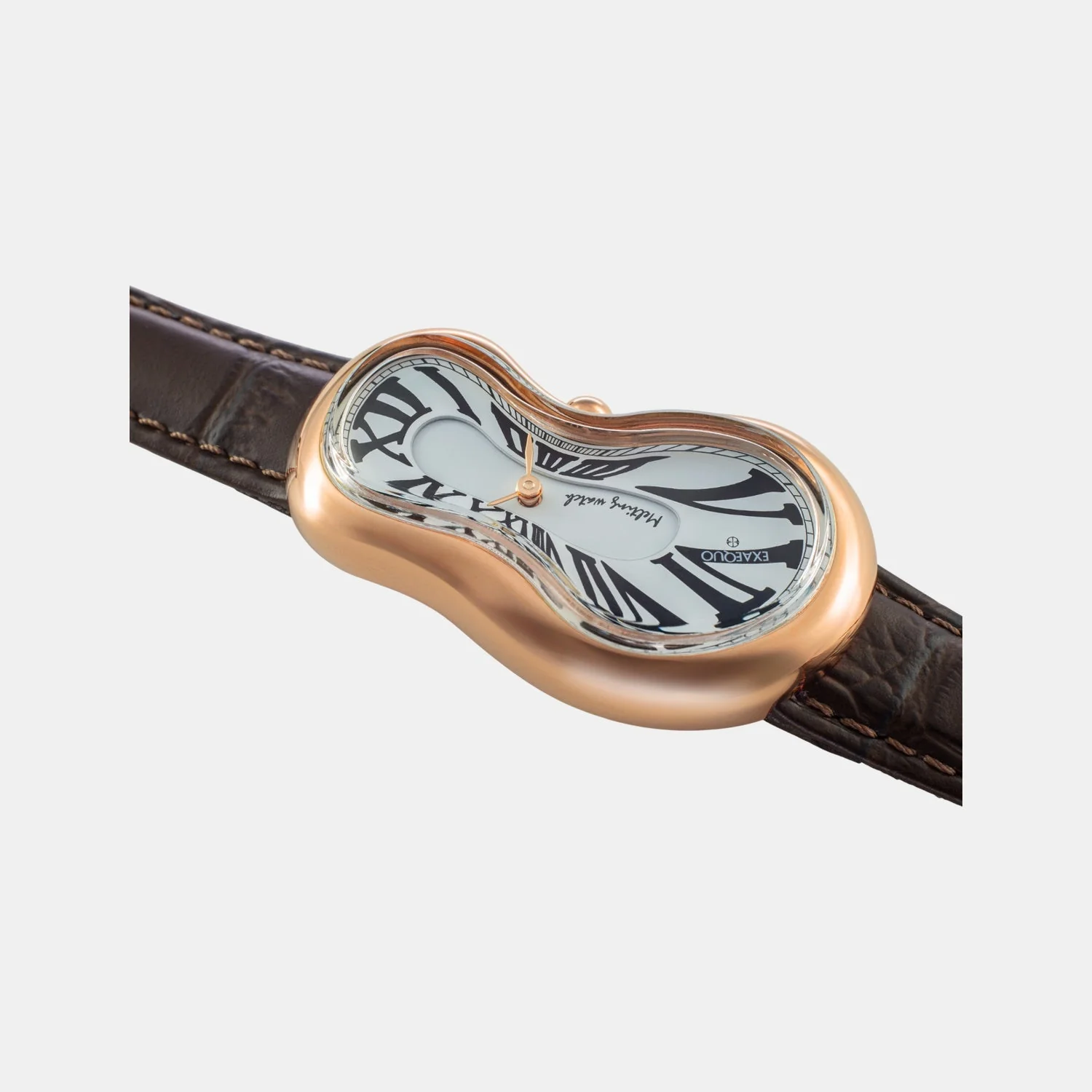 Classic Unisex Quartz White Dial Analog Leather Watch EX0003.0002 - Image 2