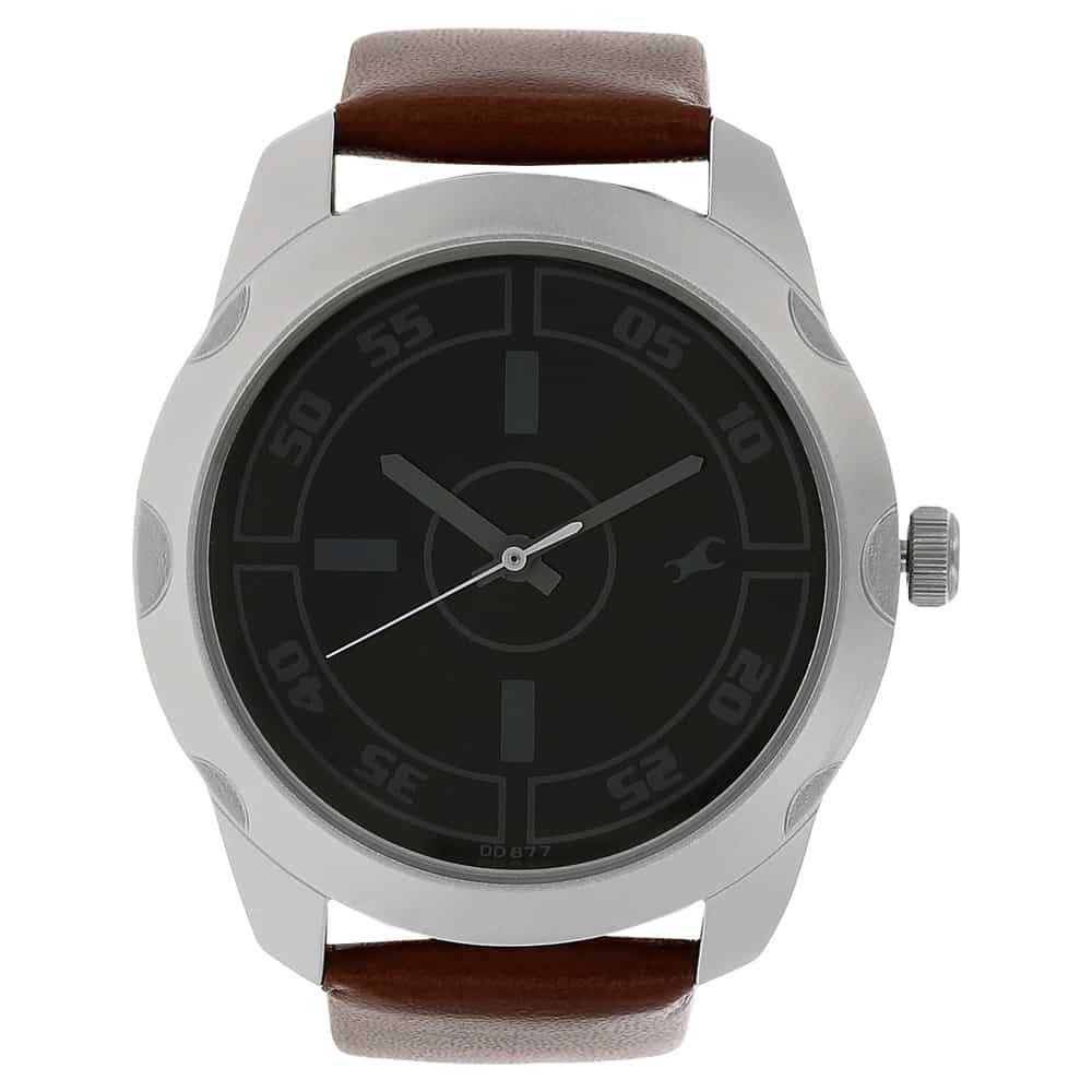 Fastrack Mens Brown Leather Strap - Image 4