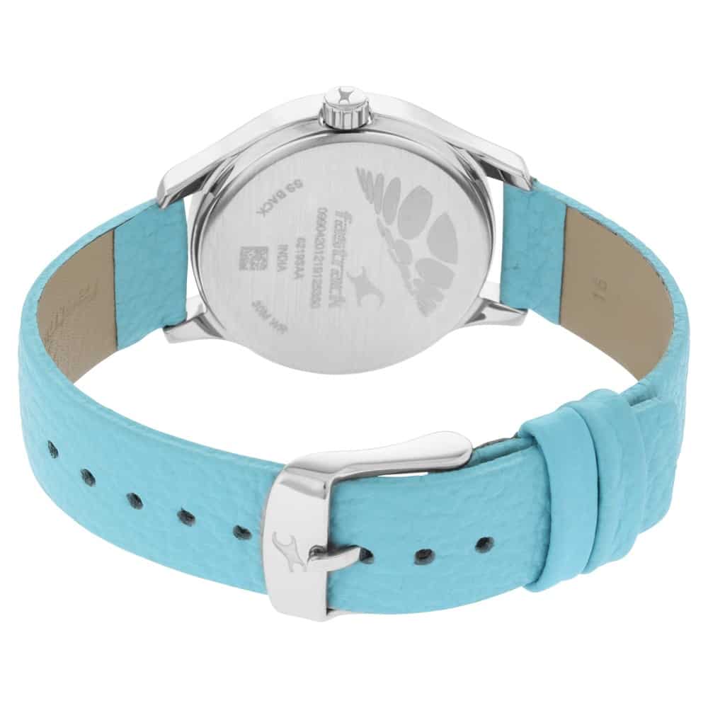 Fastrack Tripster Silver Dial Blue Strap Watch for Women - Image 3