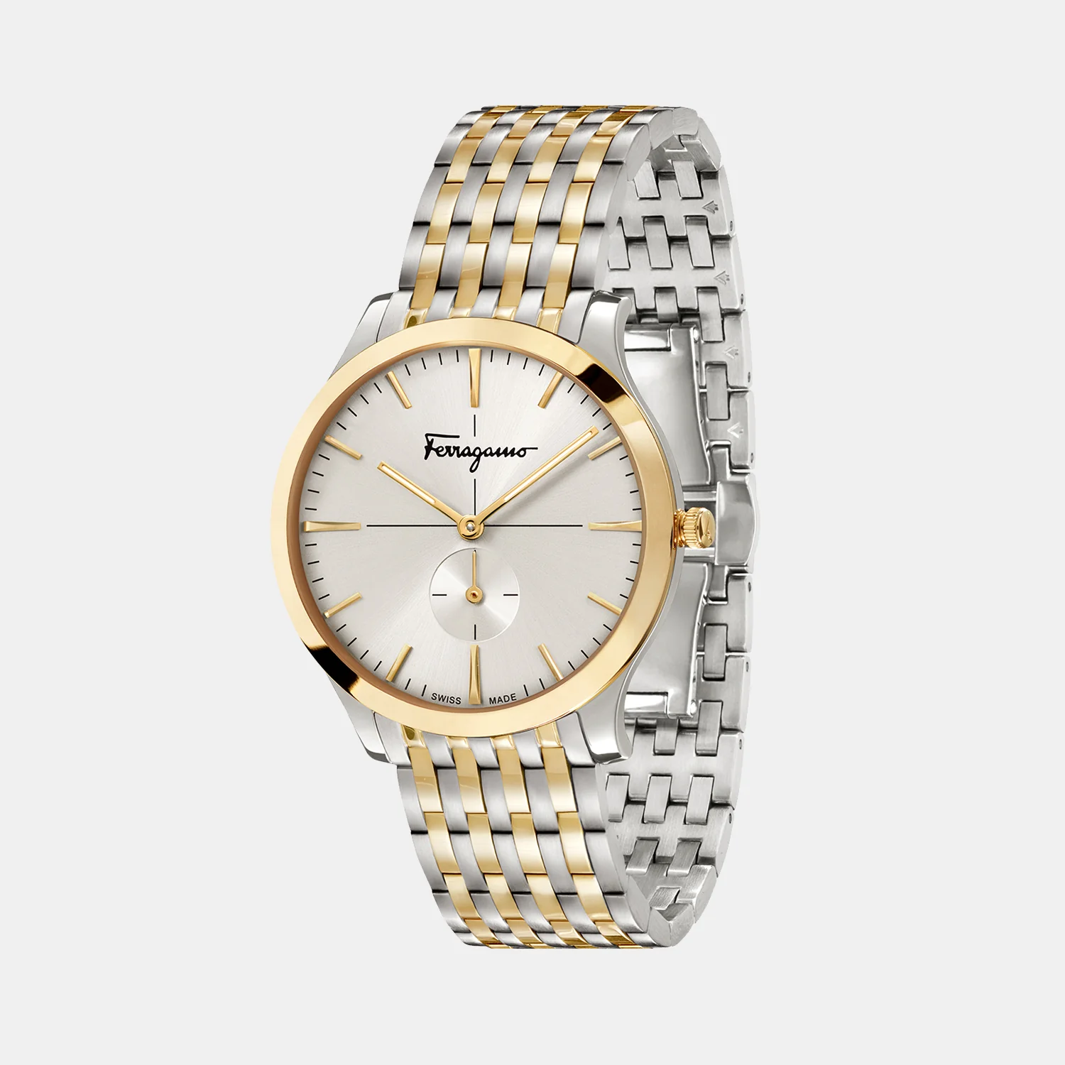 Ferragamo Slim Men Quartz White Dial Analog Stainless Steel Watch SFDE00418 - Image 2