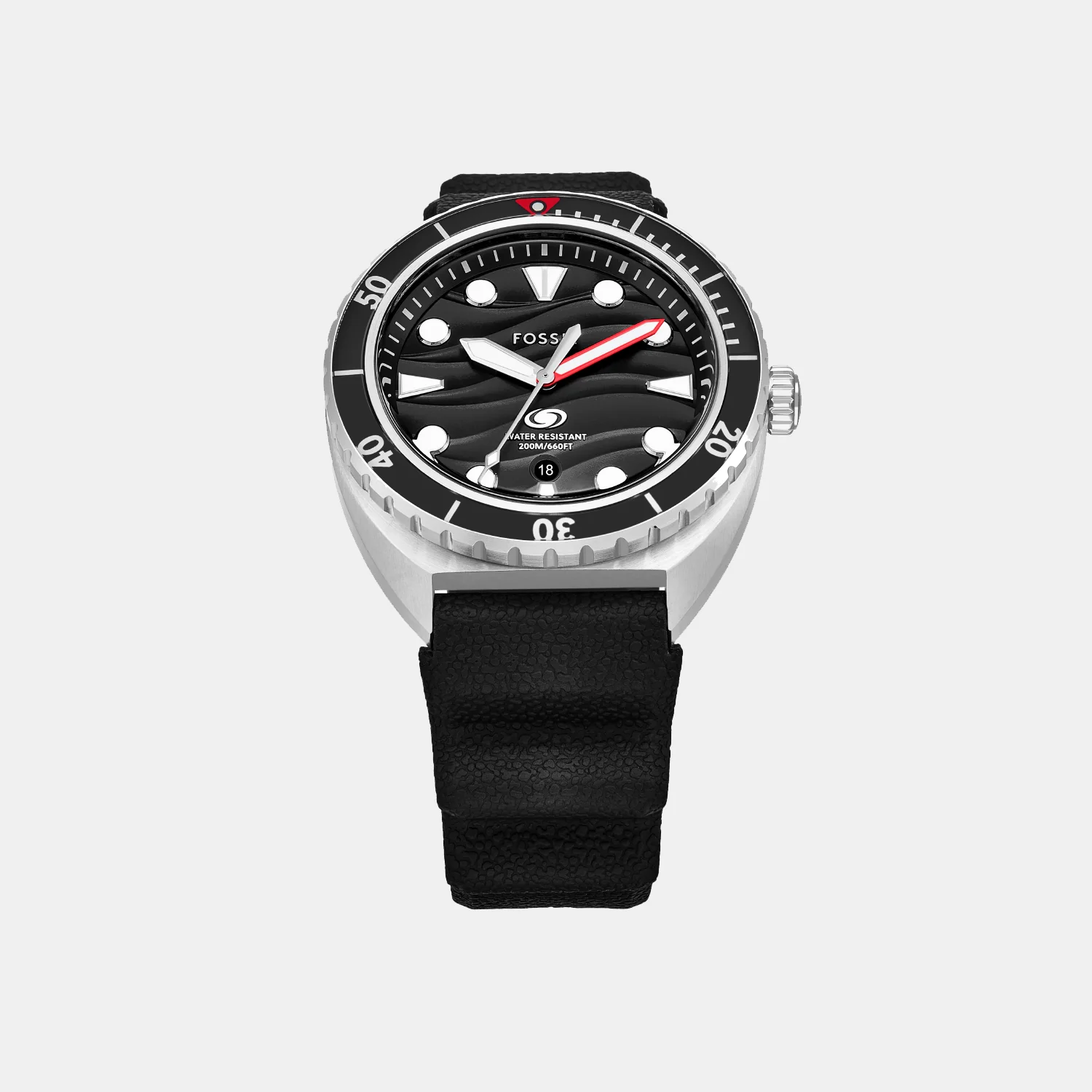 Breaker Men Quartz Black Dial Analog Silicone Watch FS6062 - Image 3