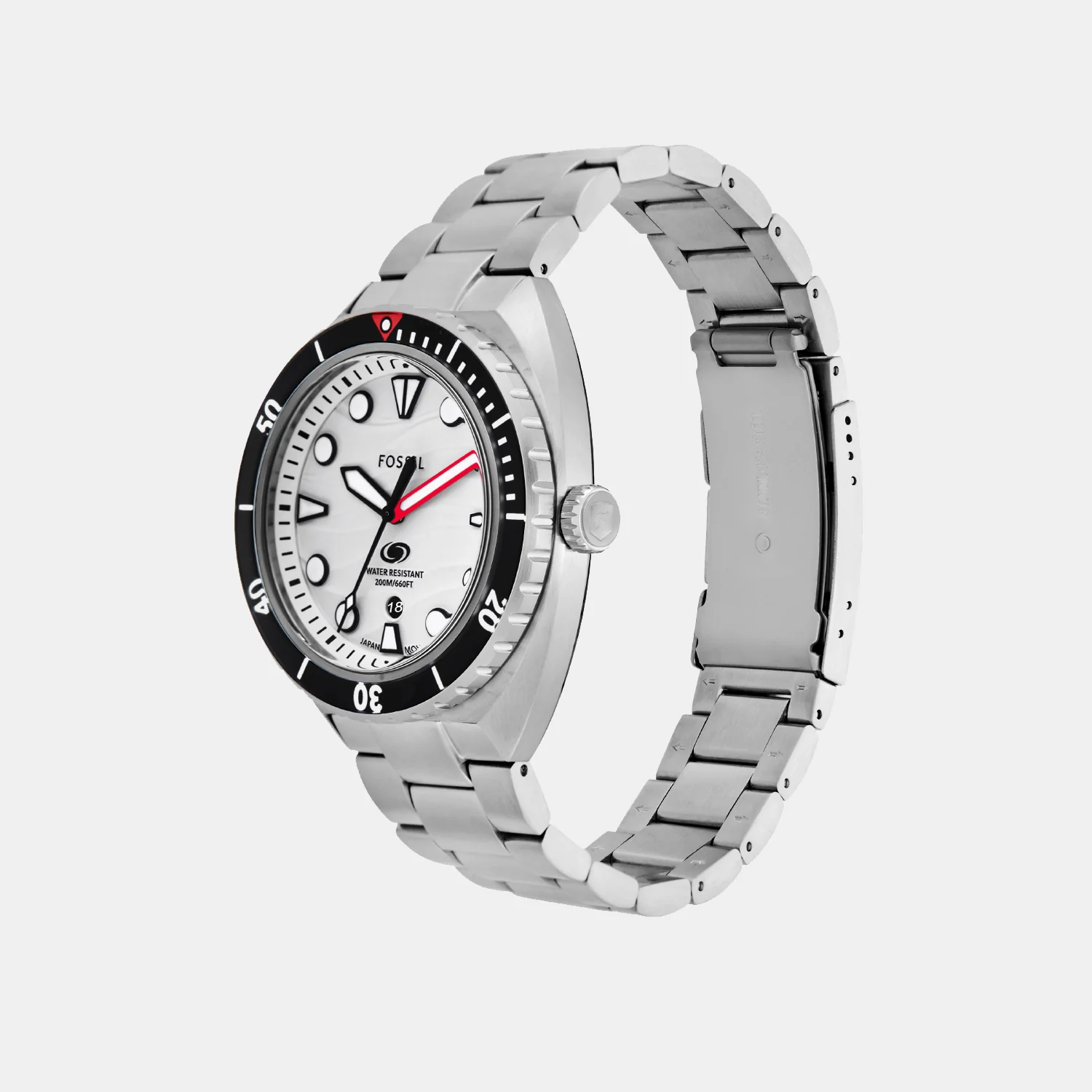 Breaker Men Quartz White Dial Analog Stainless Steel Watch FS6063 - Image 2