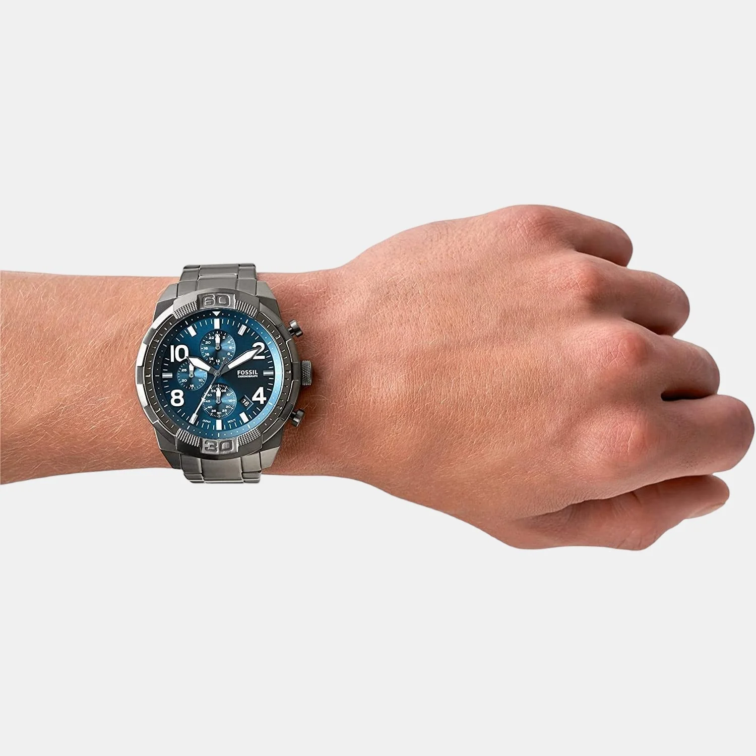 Bronson Men Quartz Blue Dial Chronograph Stainless Steel Watch FS5711 - Image 8