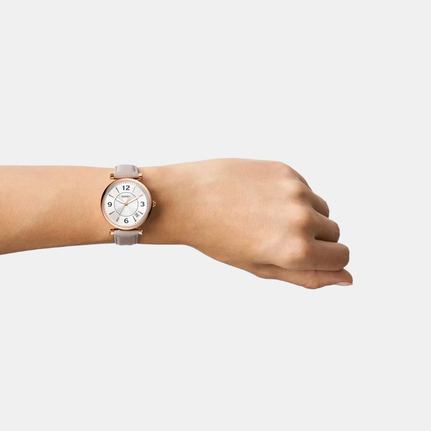 Carlie Women Quartz Silver Dial Analog Leather Watch ES5161 - Image 4