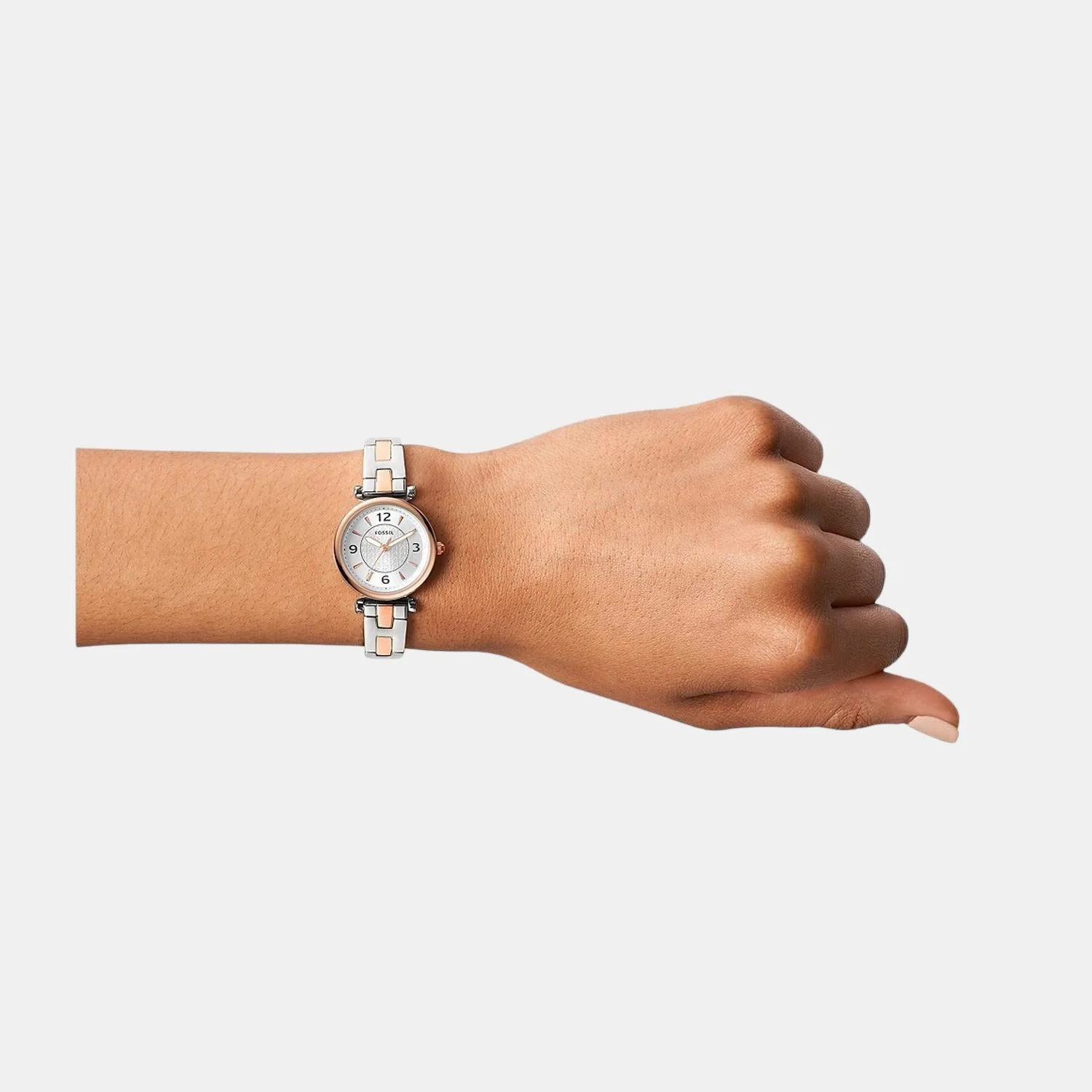 Carlie Women Quartz Silver Dial Analog Stainless Steel Watch ES5201 - Image 4